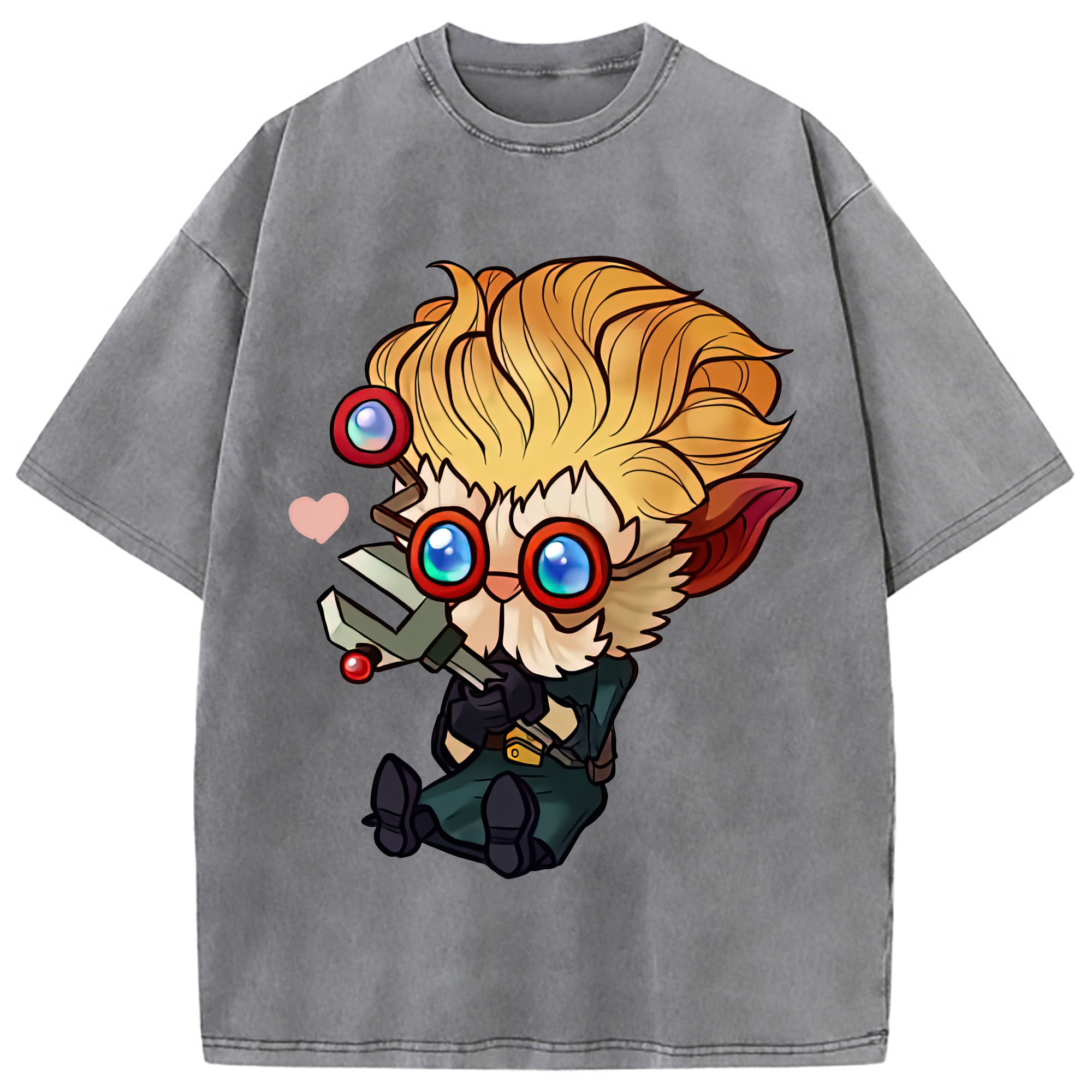 （画像用） リーグ・オブ・レジェンド League of Legends LOL 綿100% ヴィンテージ風 半袖Tシャツ（フロントプリント）