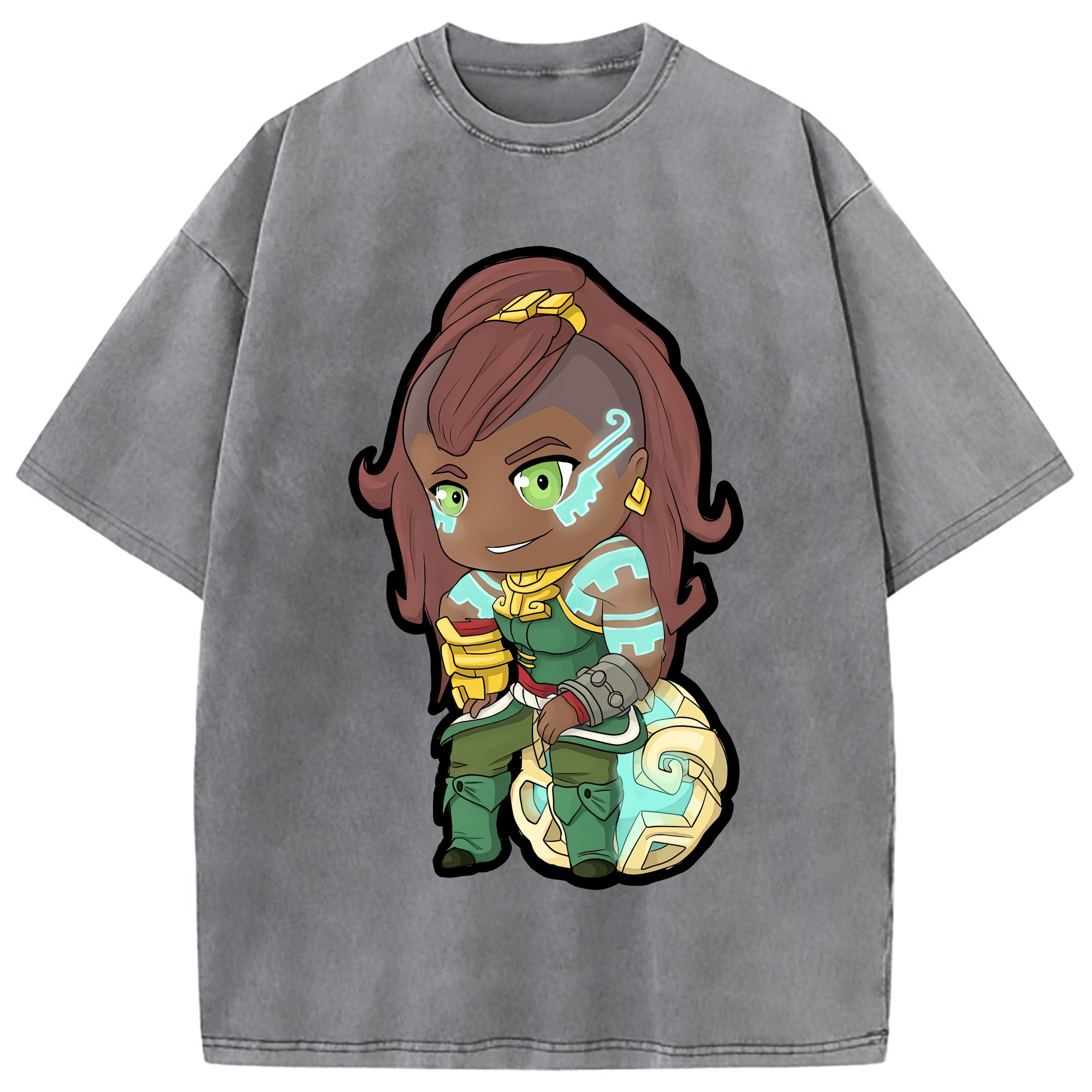 （画像用） リーグ・オブ・レジェンド League of Legends LOL 綿100% ヴィンテージ風 半袖Tシャツ（フロントプリント）