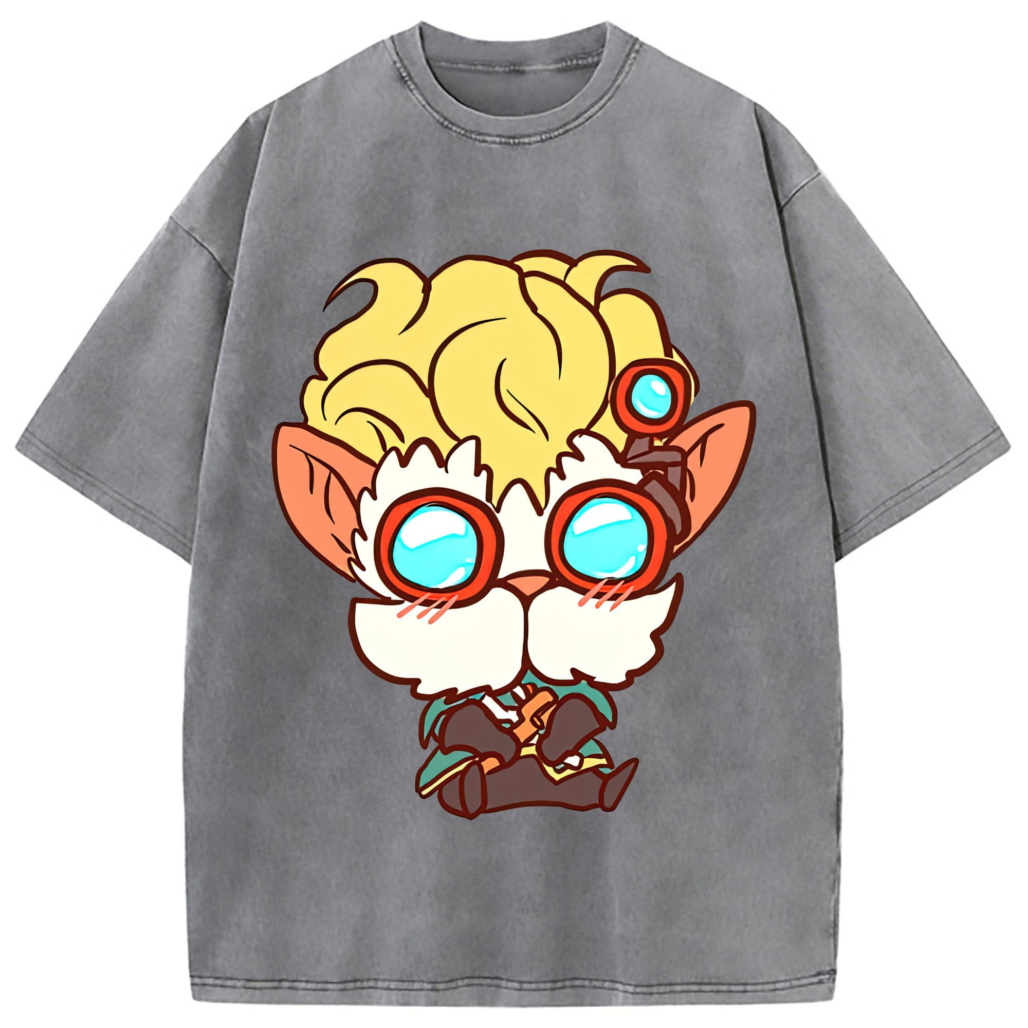 （画像用） リーグ・オブ・レジェンド League of Legends LOL 綿100% ヴィンテージ風 半袖Tシャツ（フロントプリント）