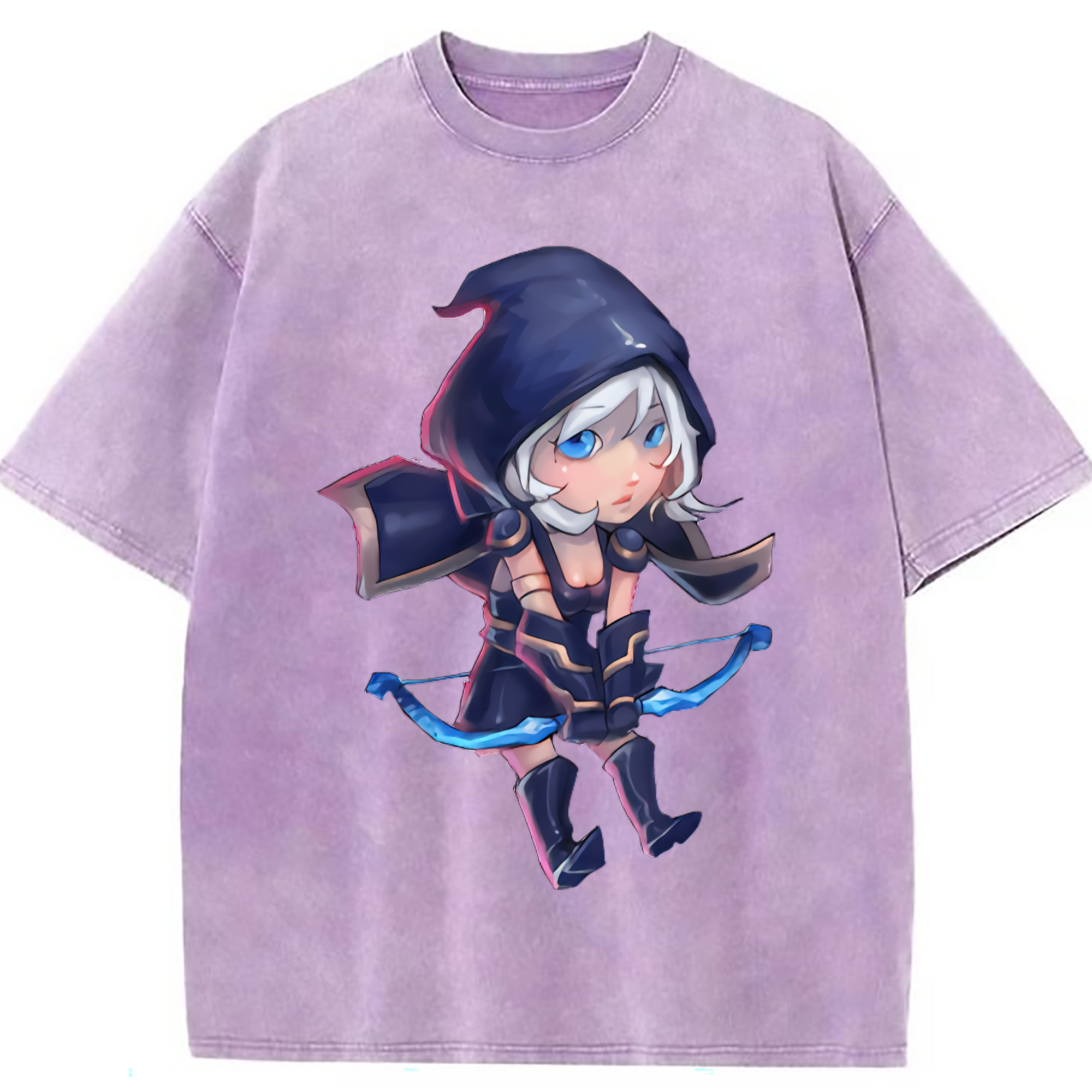 （画像用） リーグ・オブ・レジェンド League of Legends LOL 綿100% ヴィンテージ風 半袖Tシャツ（フロントプリント）