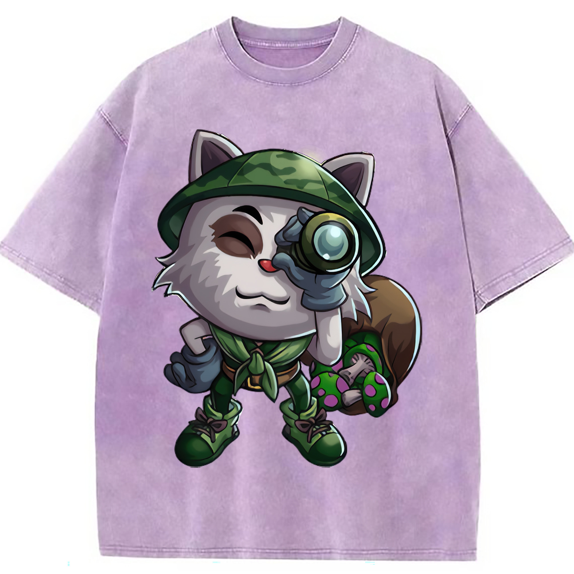 （画像用） リーグ・オブ・レジェンド League of Legends LOL 綿100% ヴィンテージ風 半袖Tシャツ（フロントプリント）
