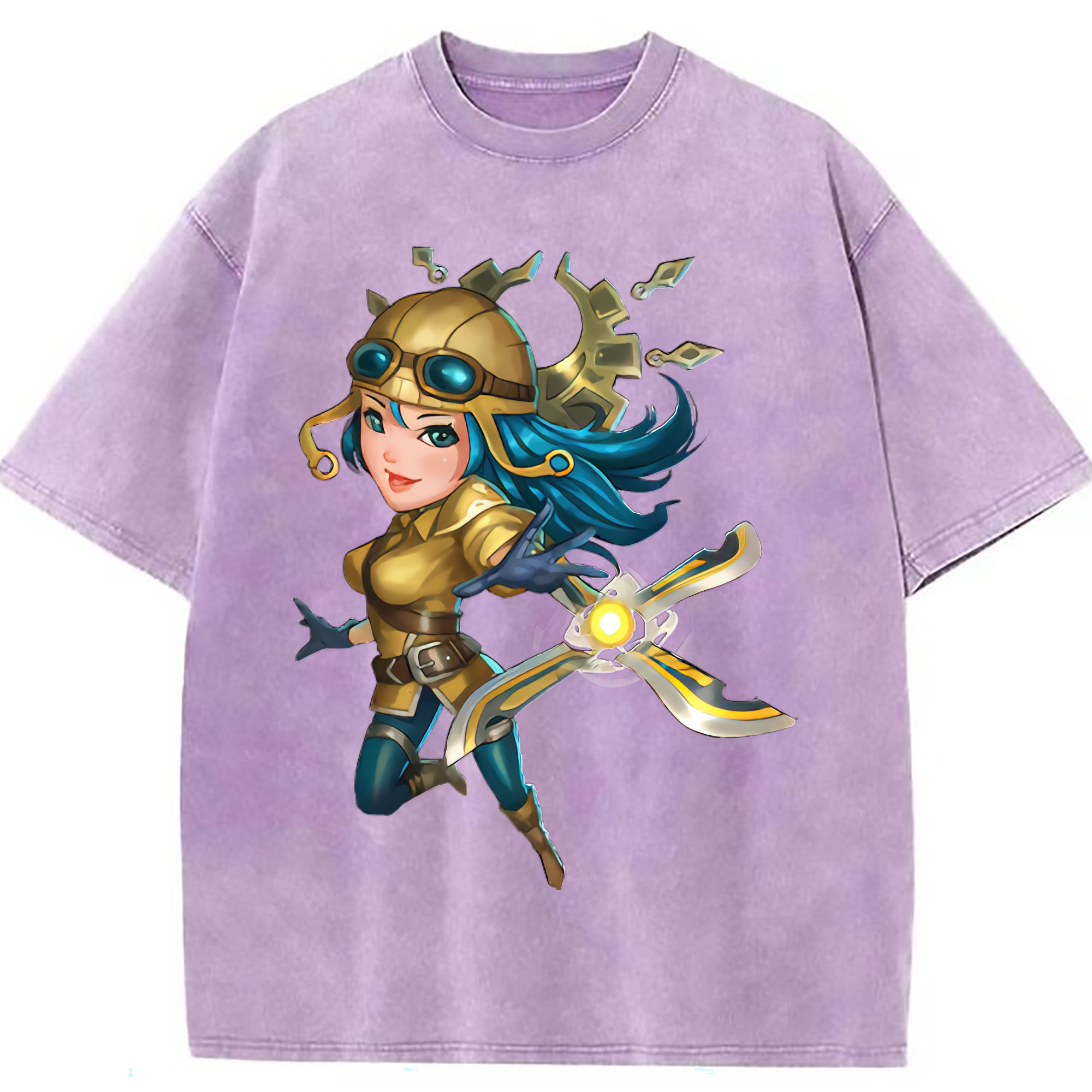 （画像用） リーグ・オブ・レジェンド League of Legends LOL 綿100% ヴィンテージ風 半袖Tシャツ（フロントプリント）