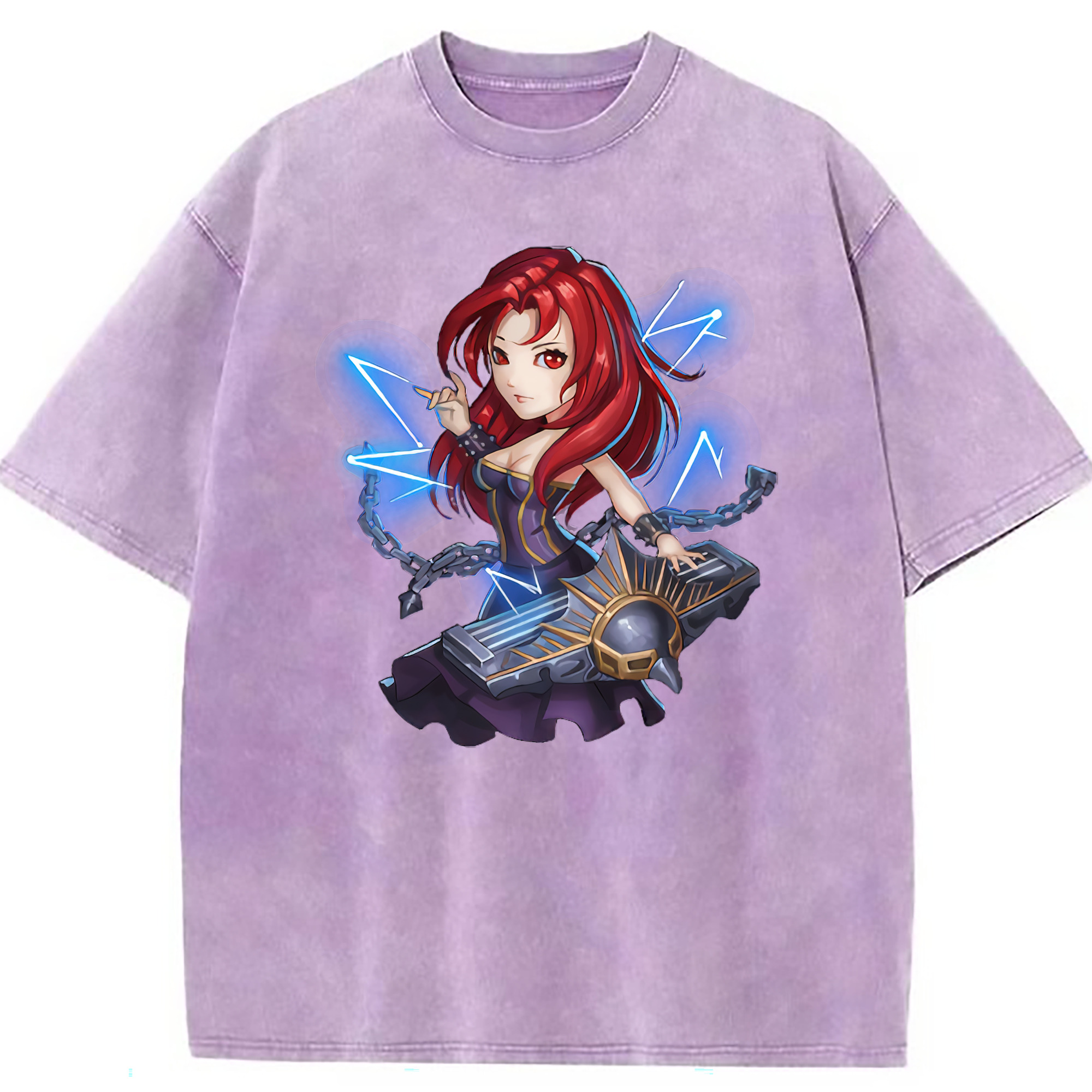 （画像用） リーグ・オブ・レジェンド League of Legends LOL 綿100% ヴィンテージ風 半袖Tシャツ（フロントプリント）