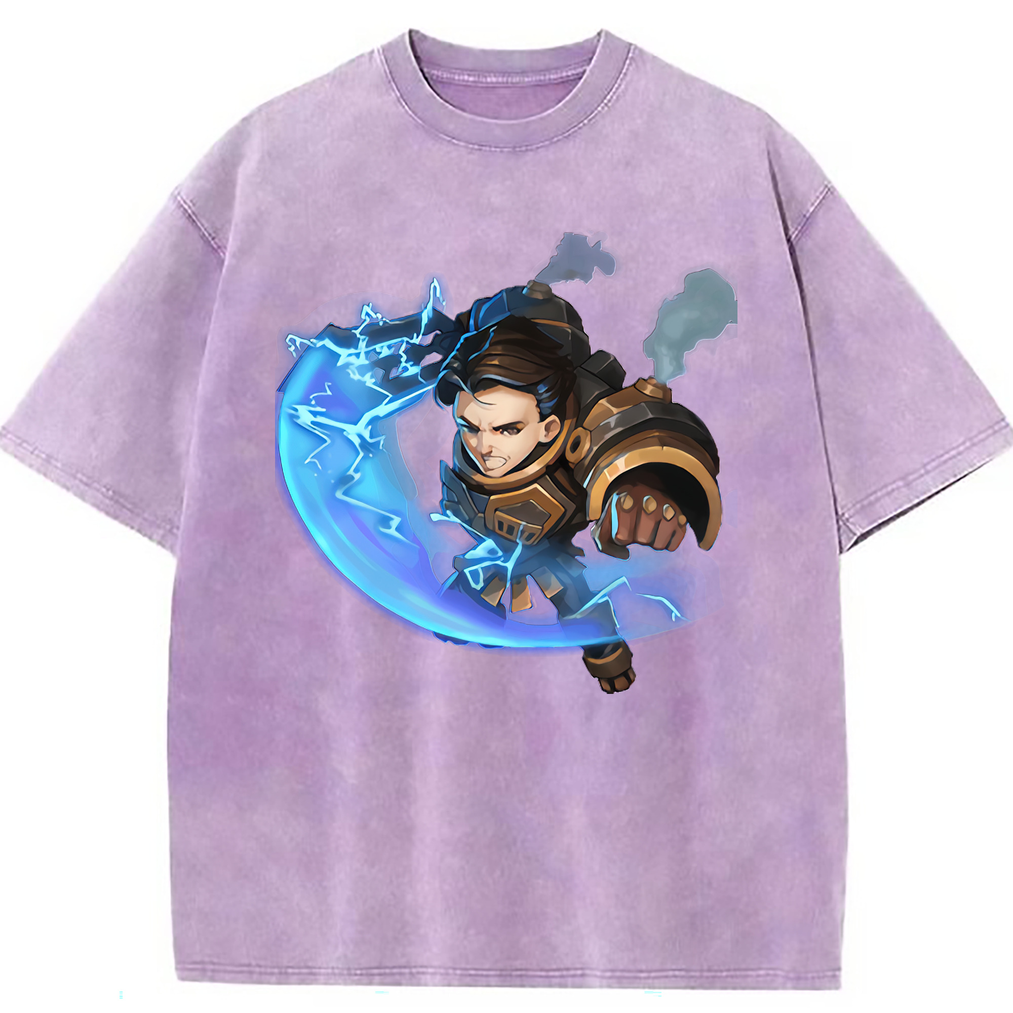 （画像用） リーグ・オブ・レジェンド League of Legends LOL 綿100% ヴィンテージ風 半袖Tシャツ（フロントプリント）