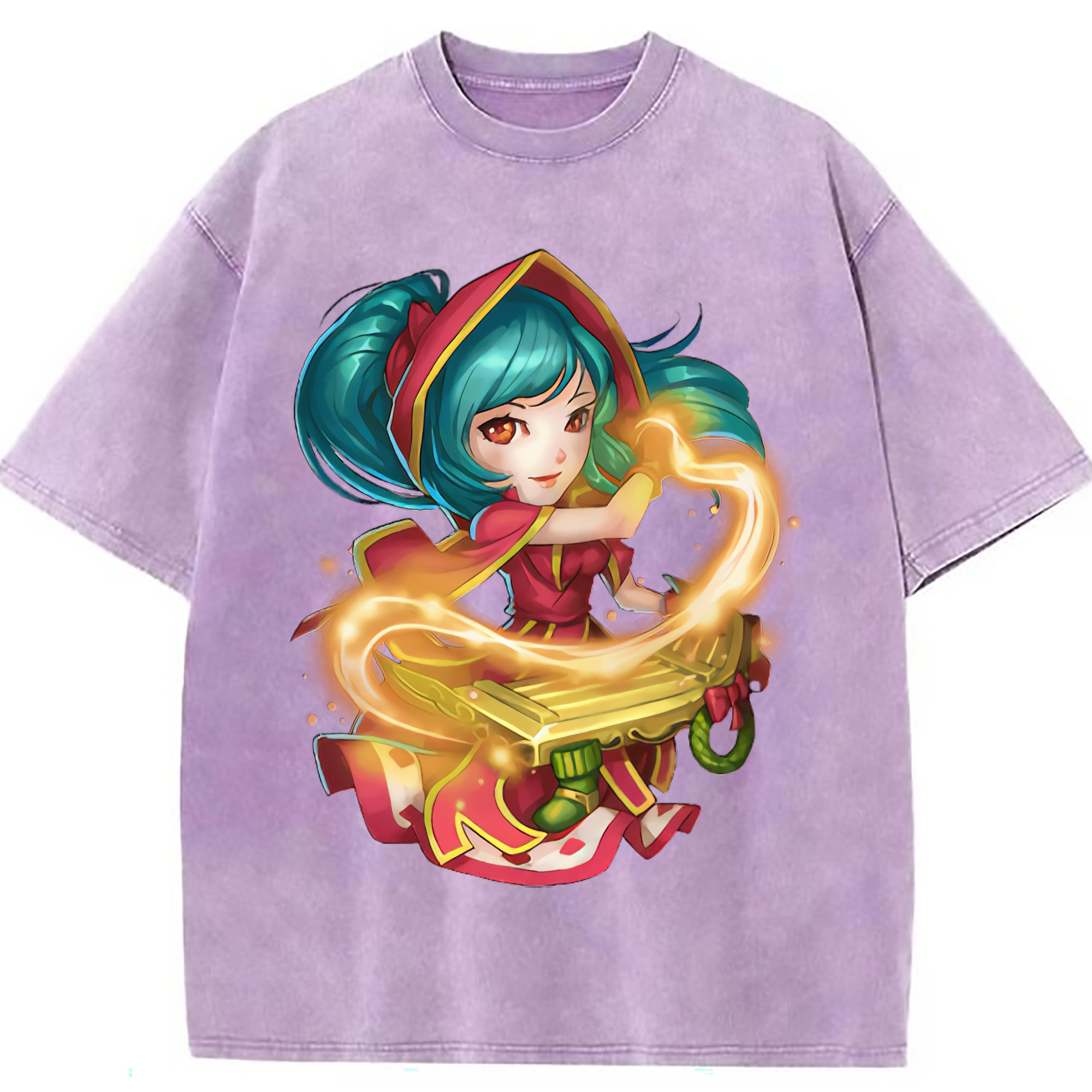 （画像用） リーグ・オブ・レジェンド League of Legends LOL 綿100% ヴィンテージ風 半袖Tシャツ（フロントプリント）