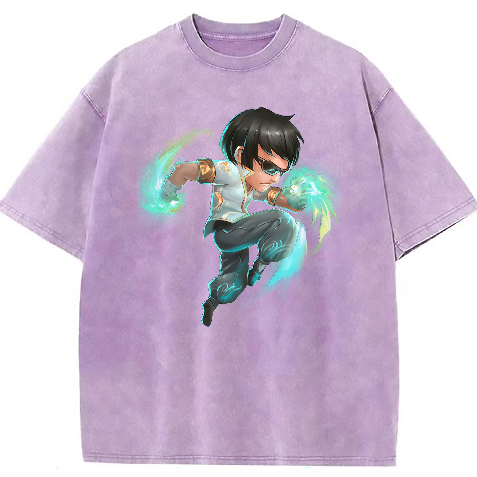 （画像用） リーグ・オブ・レジェンド League of Legends LOL 綿100% ヴィンテージ風 半袖Tシャツ（フロントプリント）
