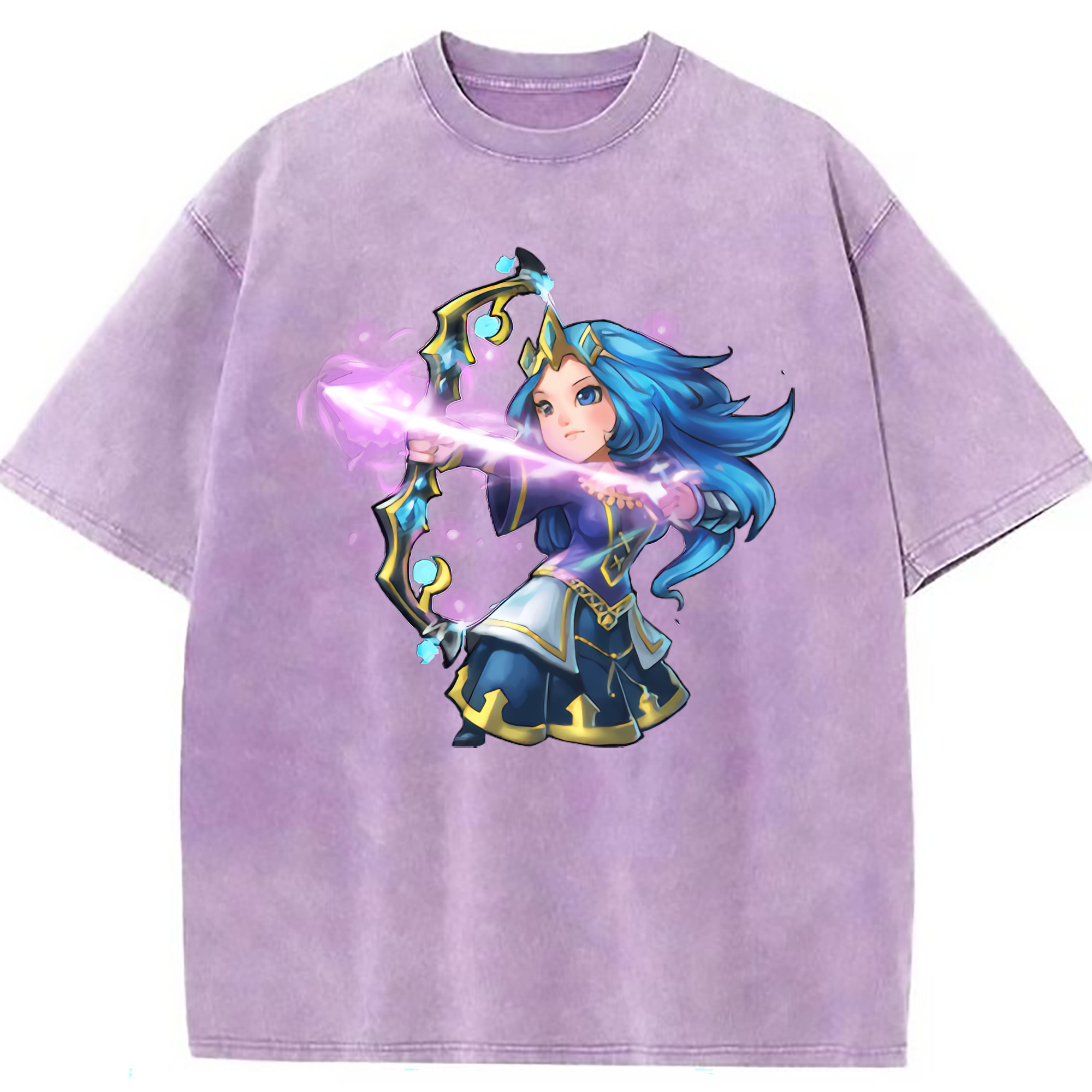 （画像用） リーグ・オブ・レジェンド League of Legends LOL 綿100% ヴィンテージ風 半袖Tシャツ（フロントプリント）