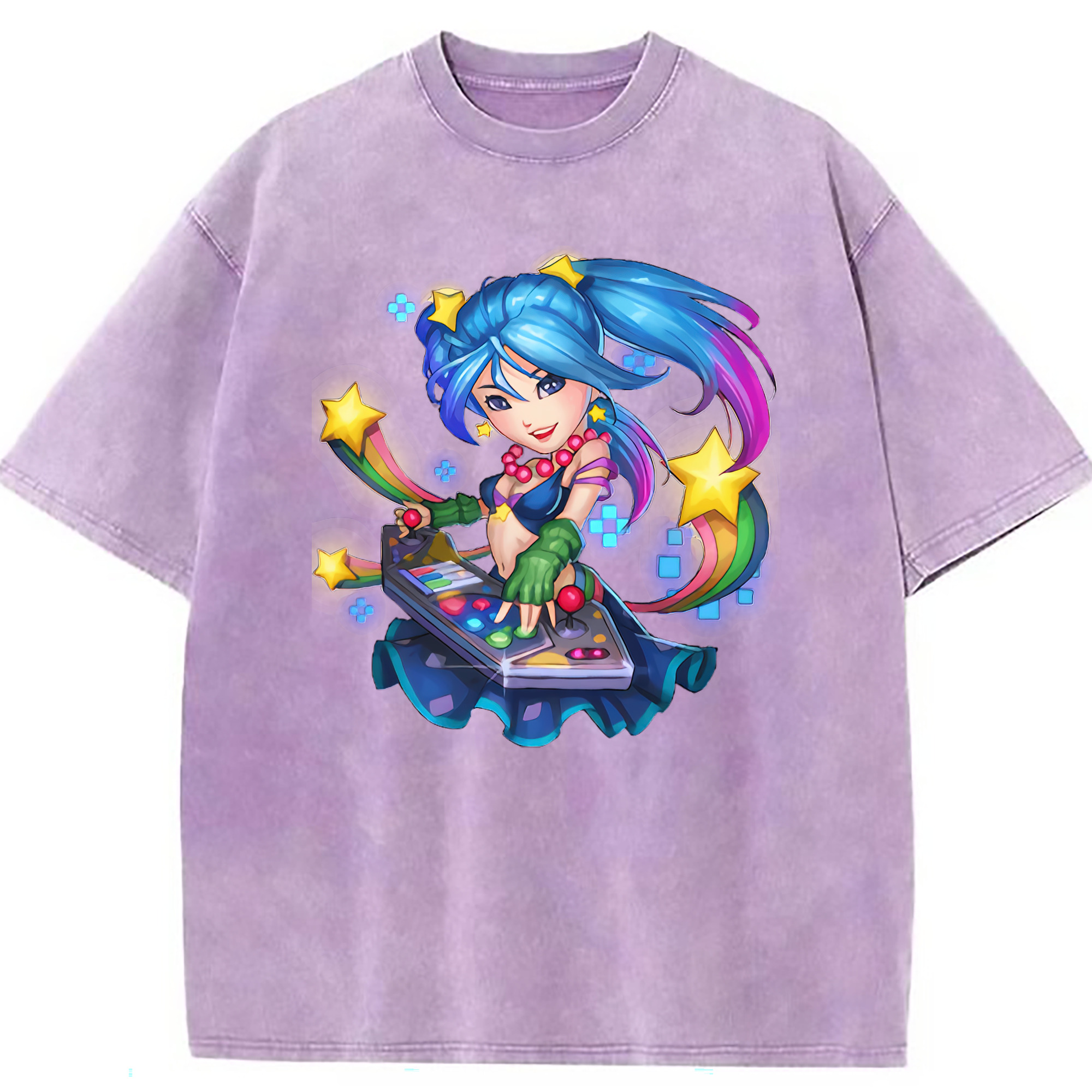 （画像用） リーグ・オブ・レジェンド League of Legends LOL 綿100% ヴィンテージ風 半袖Tシャツ（フロントプリント）