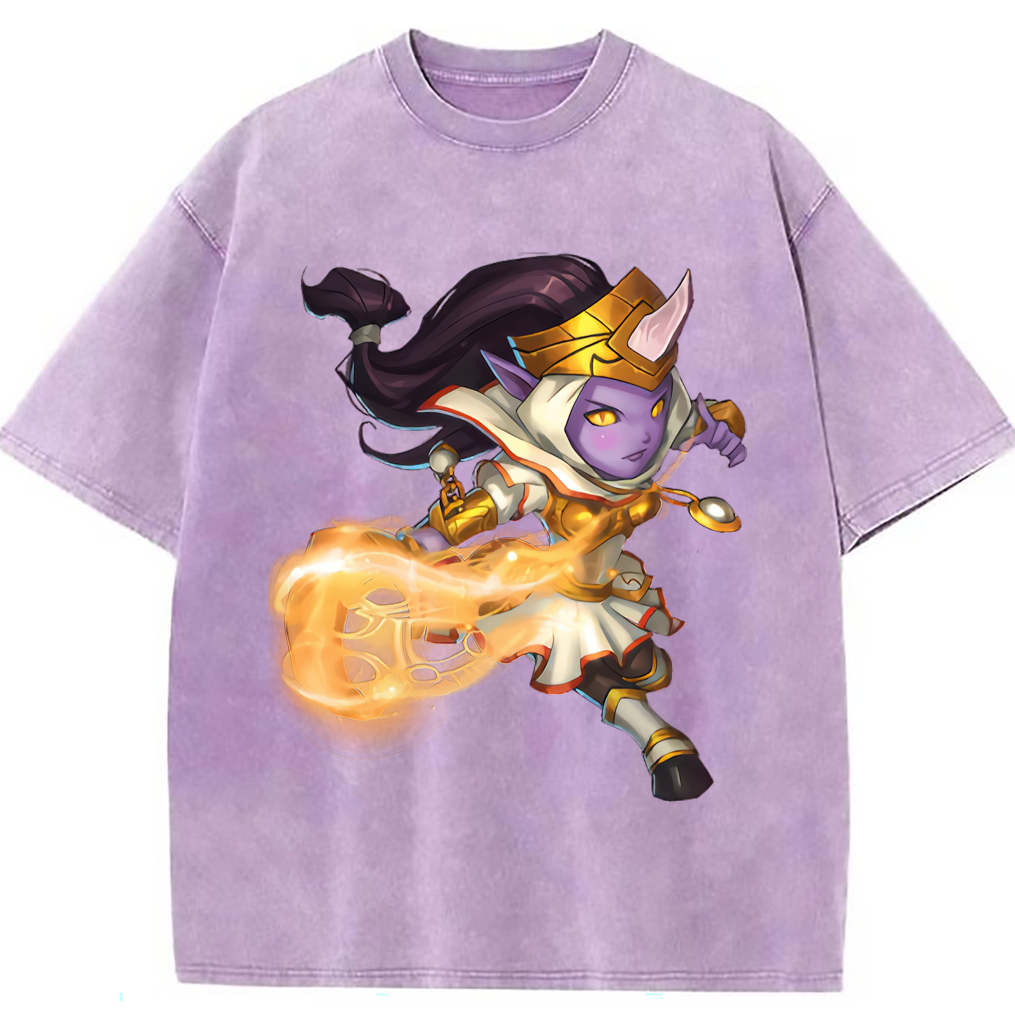 （画像用） リーグ・オブ・レジェンド League of Legends LOL 綿100% ヴィンテージ風 半袖Tシャツ（フロントプリント）