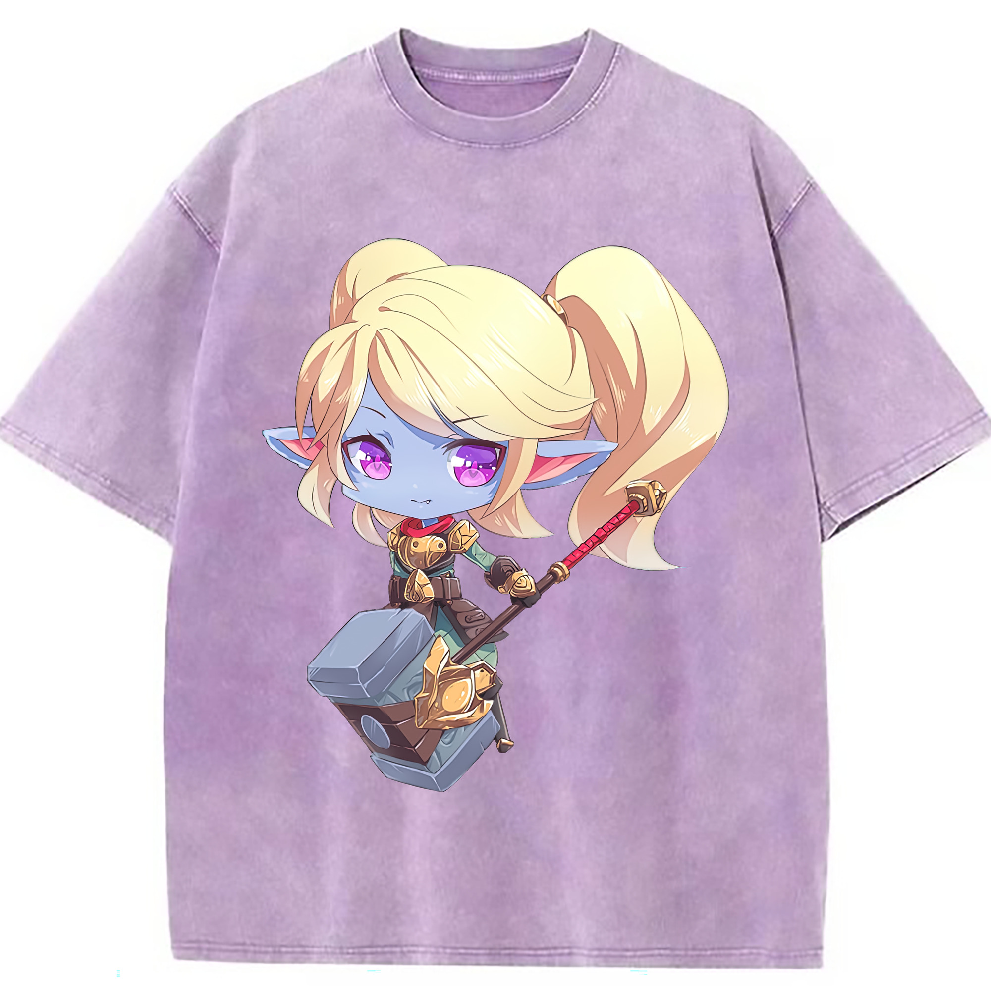 （画像用） リーグ・オブ・レジェンド League of Legends LOL 綿100% ヴィンテージ風 半袖Tシャツ（フロントプリント）