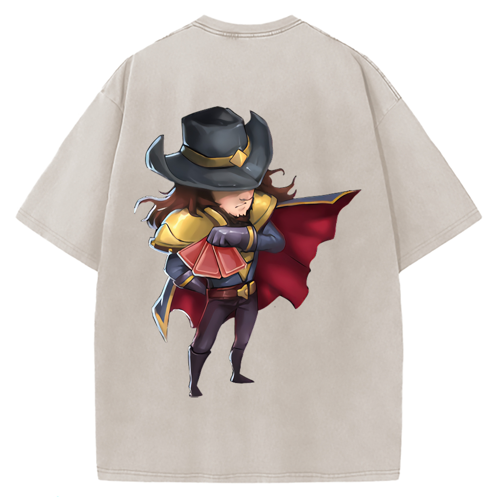 （画像用） リーグ・オブ・レジェンド League of Legends LOL 綿100% ヴィンテージ風 半袖Tシャツ（背面プリント）