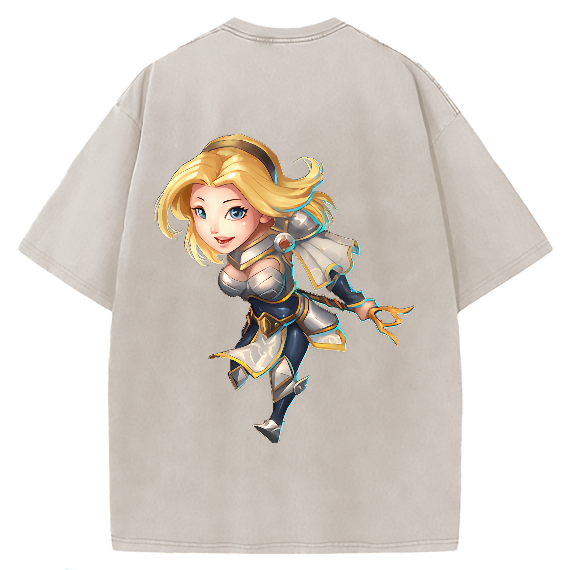 （画像用） リーグ・オブ・レジェンド League of Legends LOL 綿100% ヴィンテージ風 半袖Tシャツ（背面プリント）