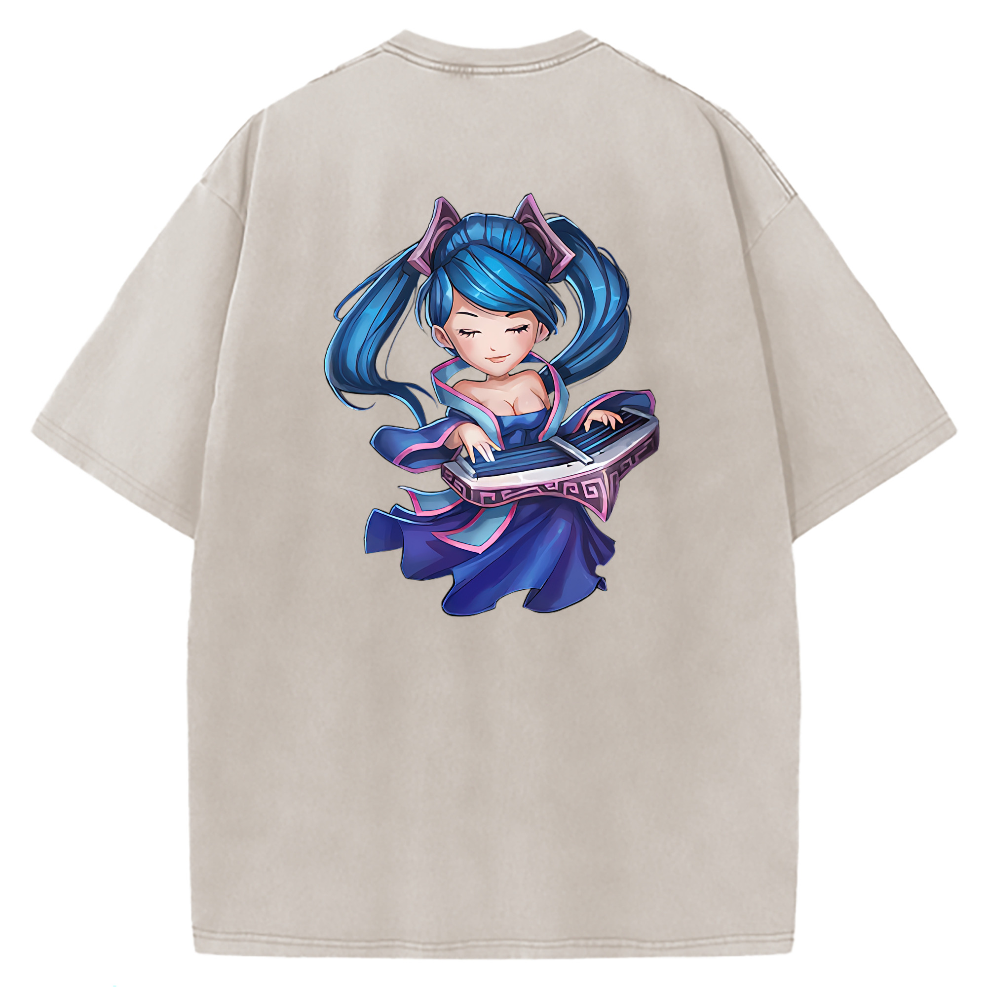 （画像用） リーグ・オブ・レジェンド League of Legends LOL 綿100% ヴィンテージ風 半袖Tシャツ（背面プリント）
