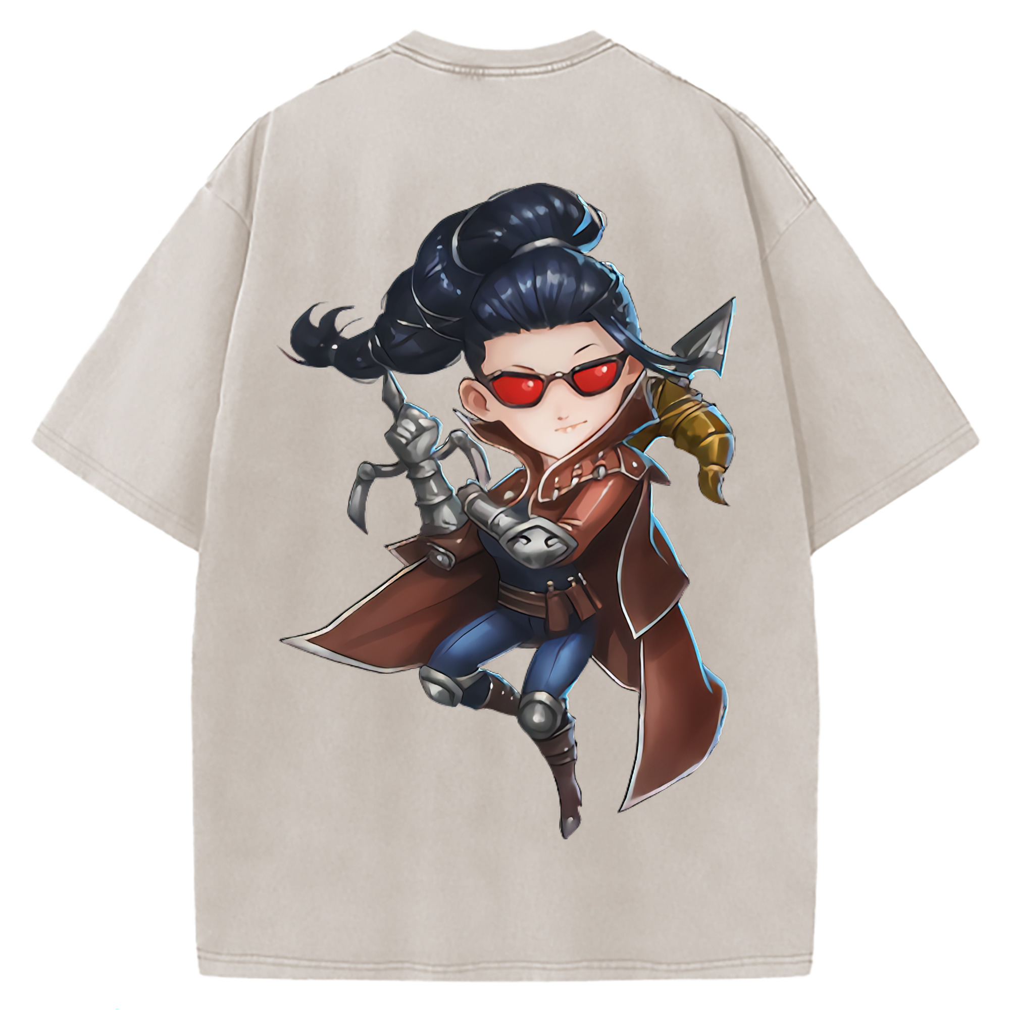 （画像用） リーグ・オブ・レジェンド League of Legends LOL 綿100% ヴィンテージ風 半袖Tシャツ（背面プリント）