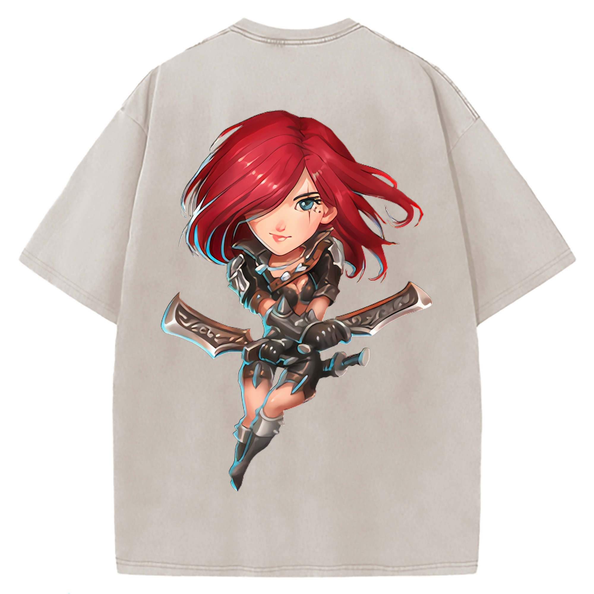 （画像用） リーグ・オブ・レジェンド League of Legends LOL 綿100% ヴィンテージ風 半袖Tシャツ（背面プリント）
