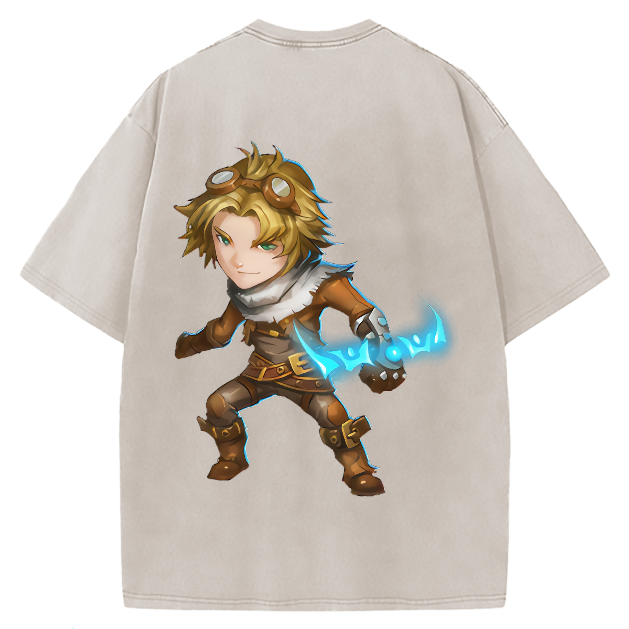 （画像用） リーグ・オブ・レジェンド League of Legends LOL 綿100% ヴィンテージ風 半袖Tシャツ（背面プリント）