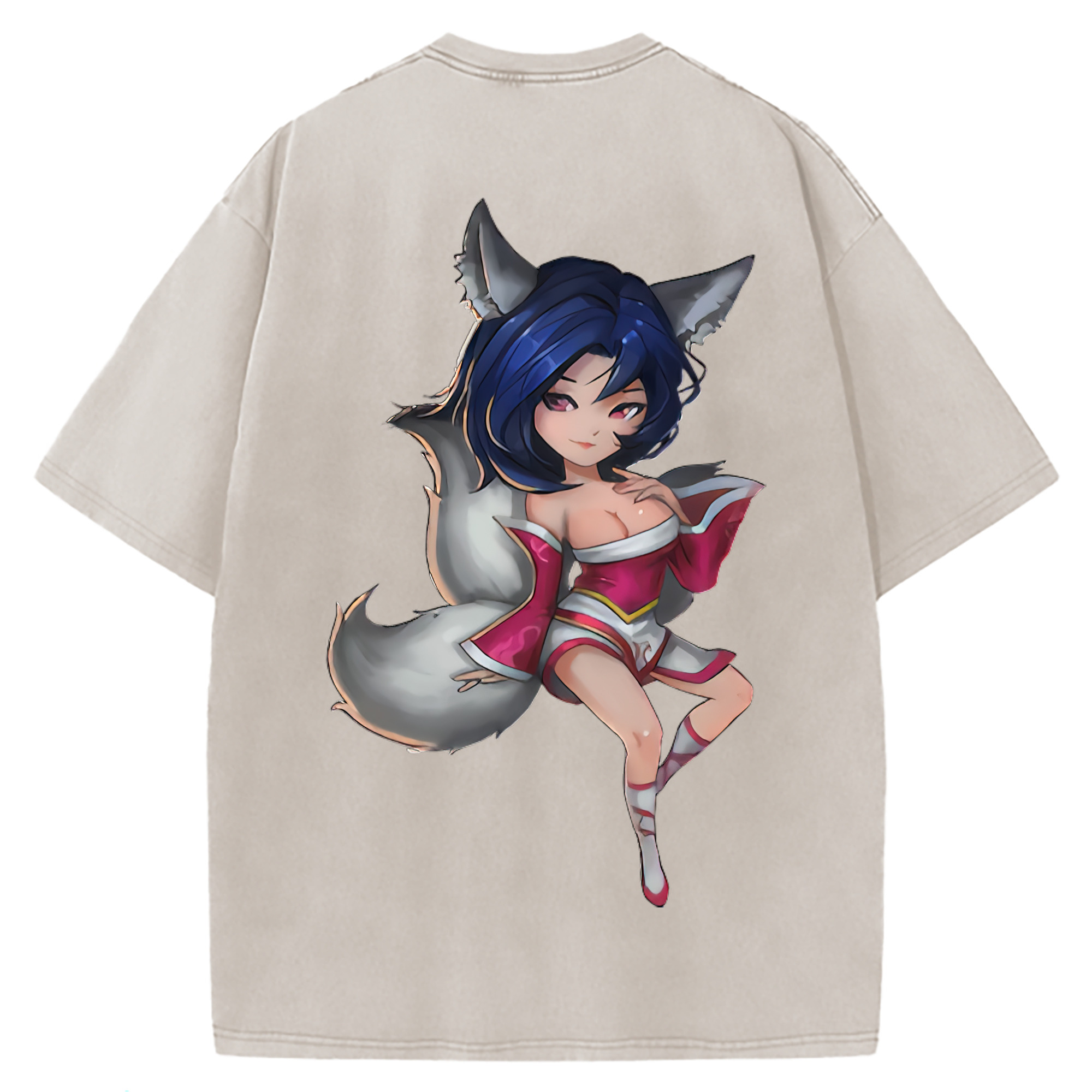 （画像用） リーグ・オブ・レジェンド League of Legends LOL 綿100% ヴィンテージ風 半袖Tシャツ（背面プリント）