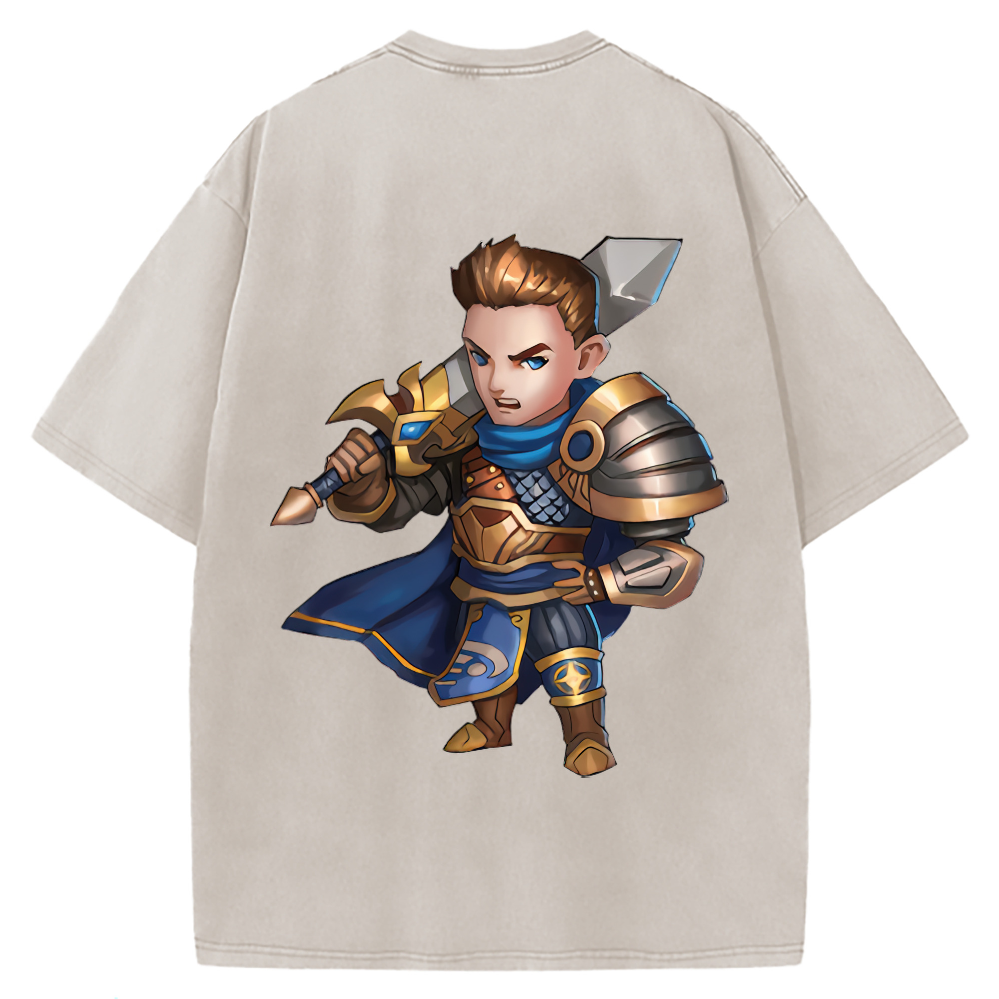 （画像用） リーグ・オブ・レジェンド League of Legends LOL 綿100% ヴィンテージ風 半袖Tシャツ（背面プリント）