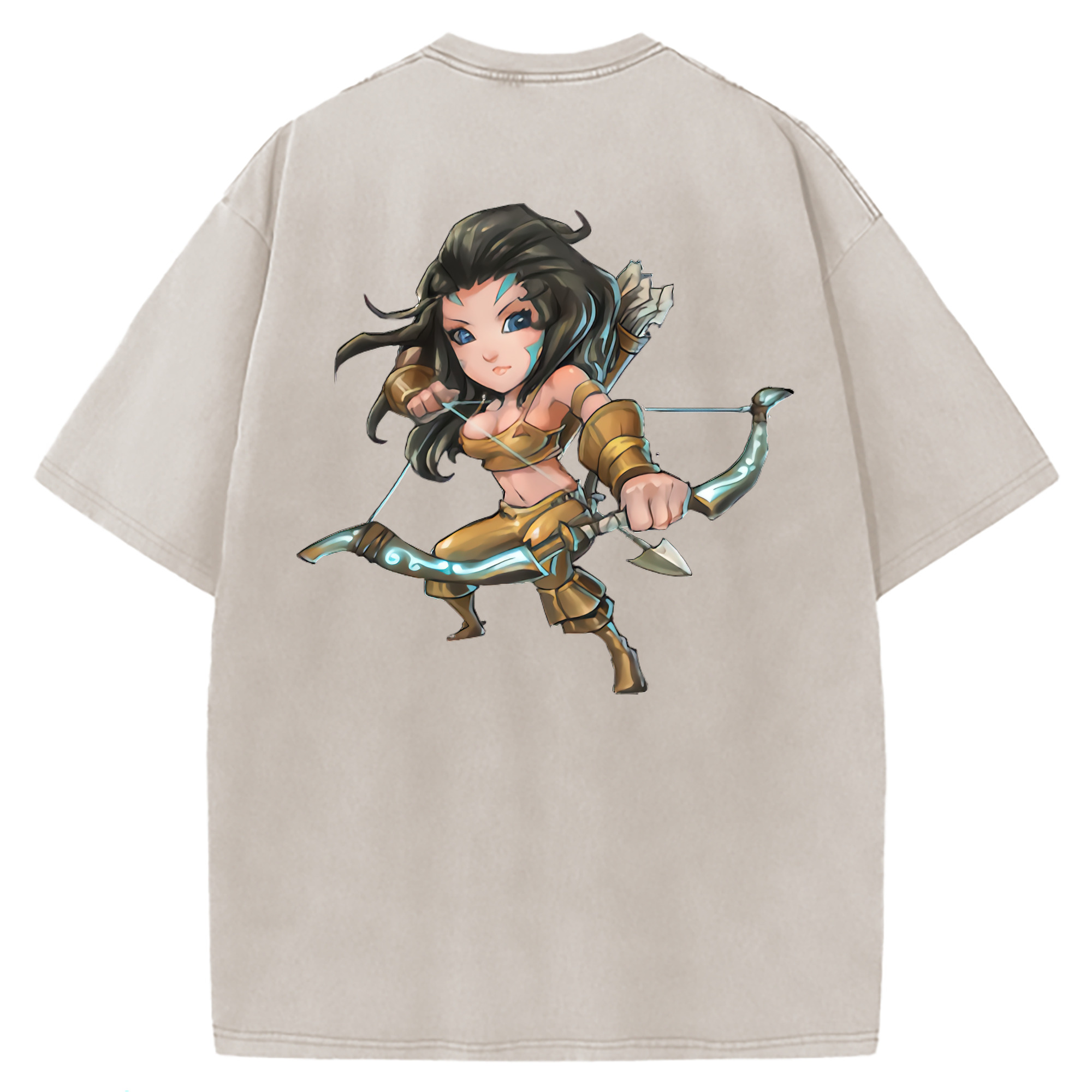 （画像用） リーグ・オブ・レジェンド League of Legends LOL 綿100% ヴィンテージ風 半袖Tシャツ（背面プリント）