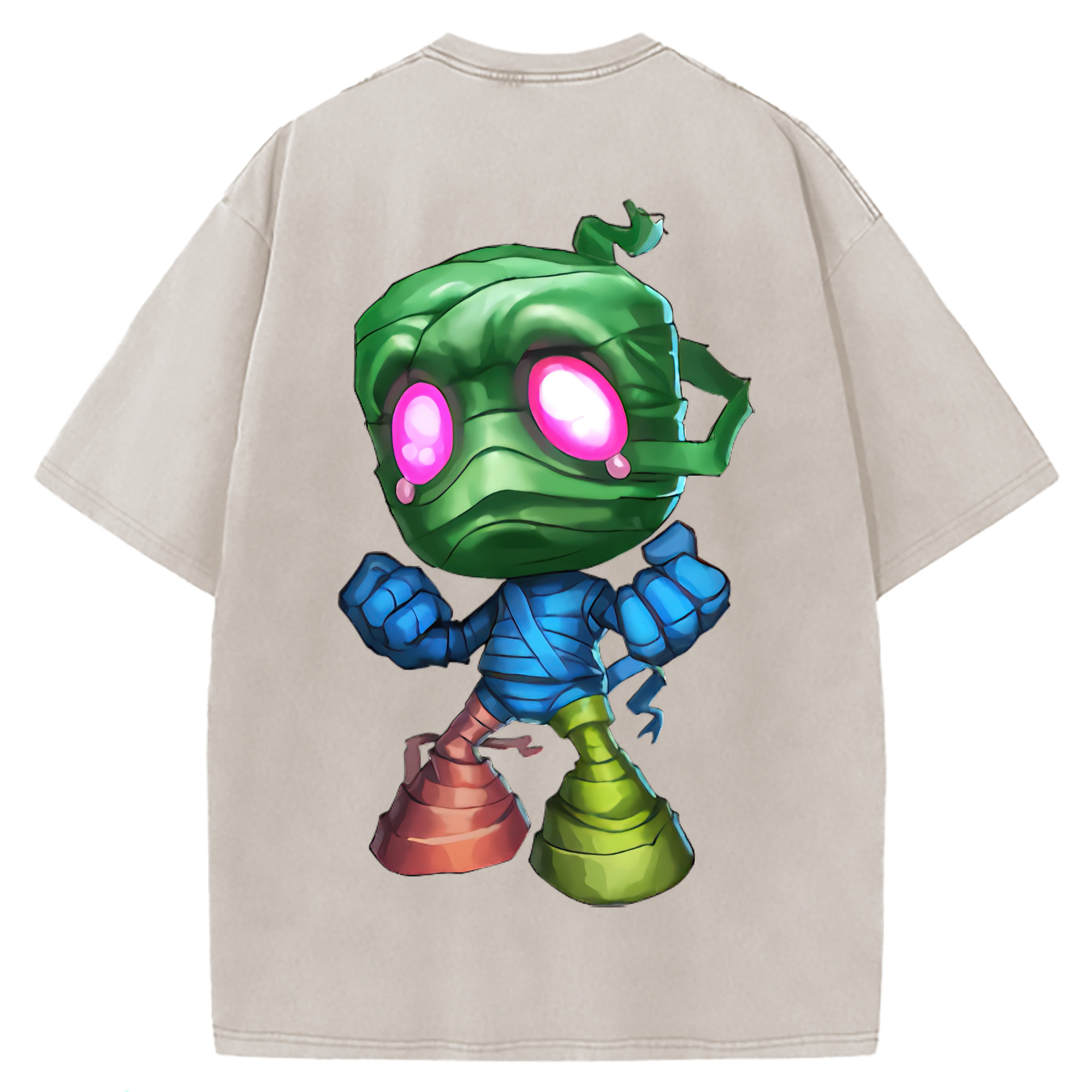 （画像用） リーグ・オブ・レジェンド League of Legends LOL 綿100% ヴィンテージ風 半袖Tシャツ（背面プリント）
