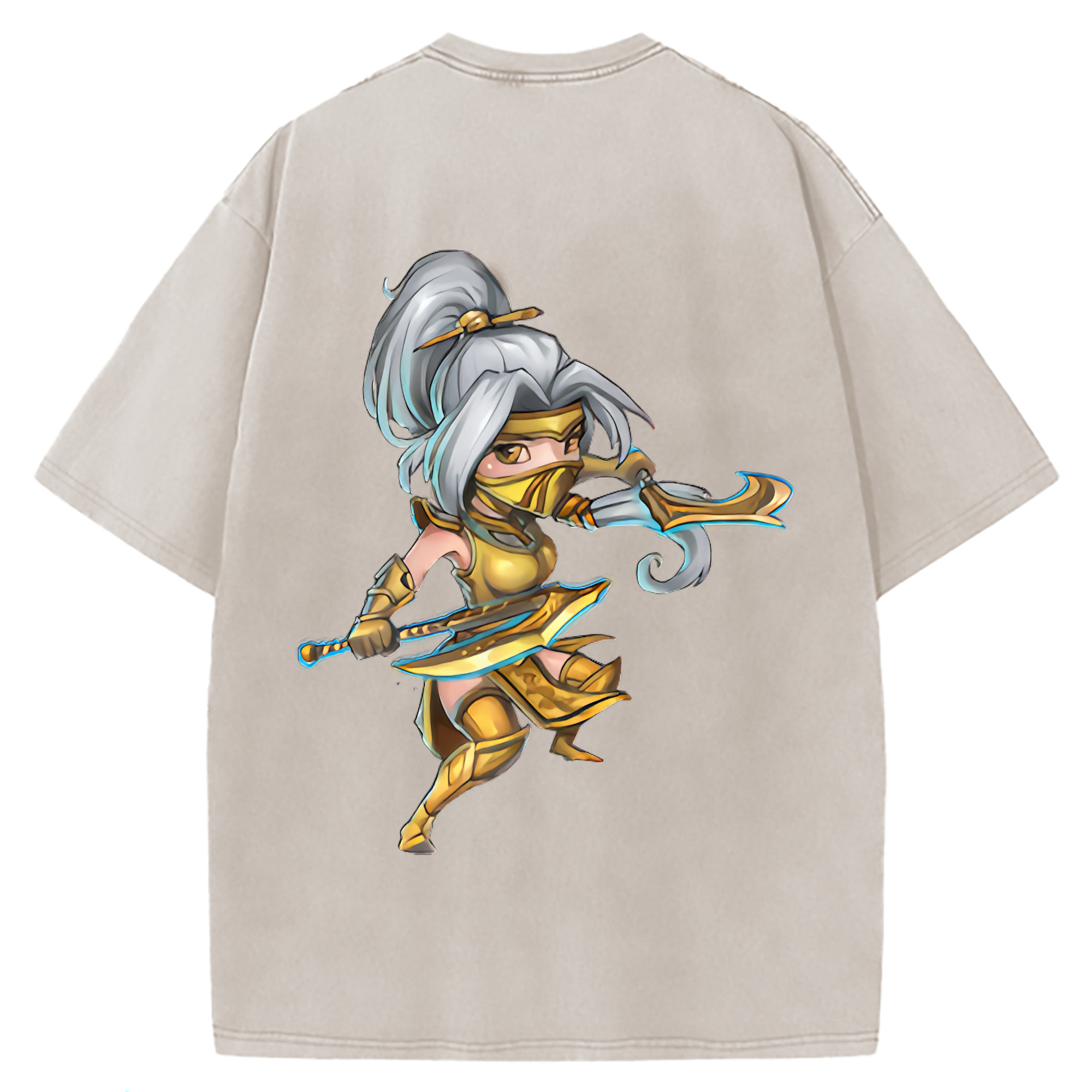 （画像用） リーグ・オブ・レジェンド League of Legends LOL 綿100% ヴィンテージ風 半袖Tシャツ（背面プリント）