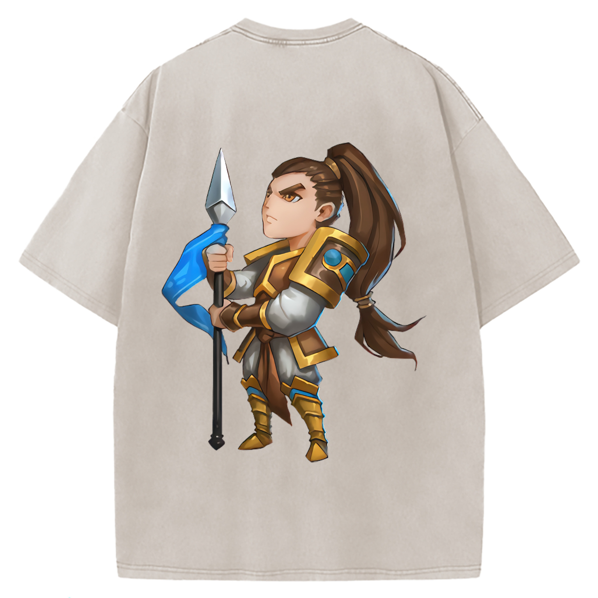 （画像用） リーグ・オブ・レジェンド League of Legends LOL 綿100% ヴィンテージ風 半袖Tシャツ（背面プリント）