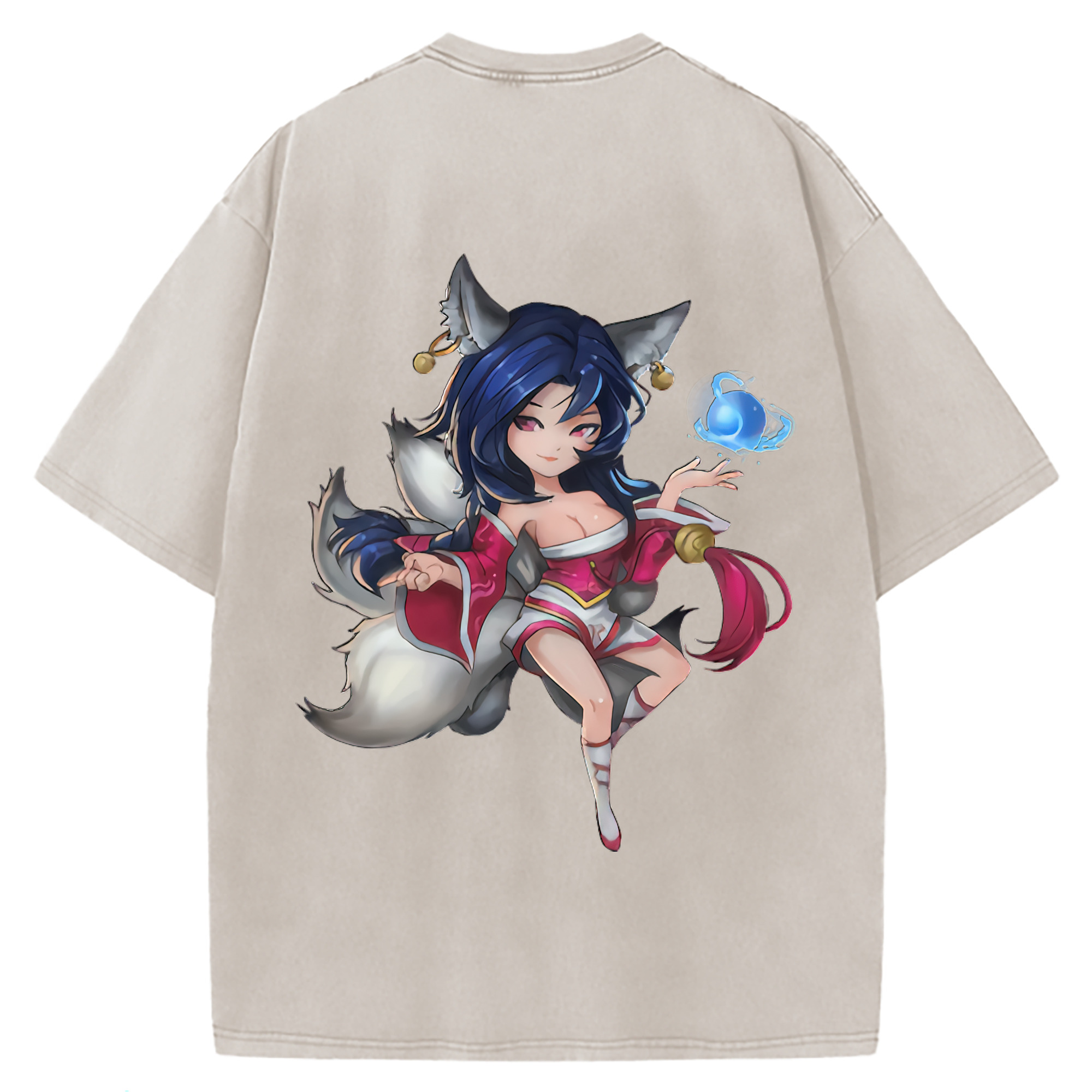 （画像用） リーグ・オブ・レジェンド League of Legends LOL 綿100% ヴィンテージ風 半袖Tシャツ（背面プリント）