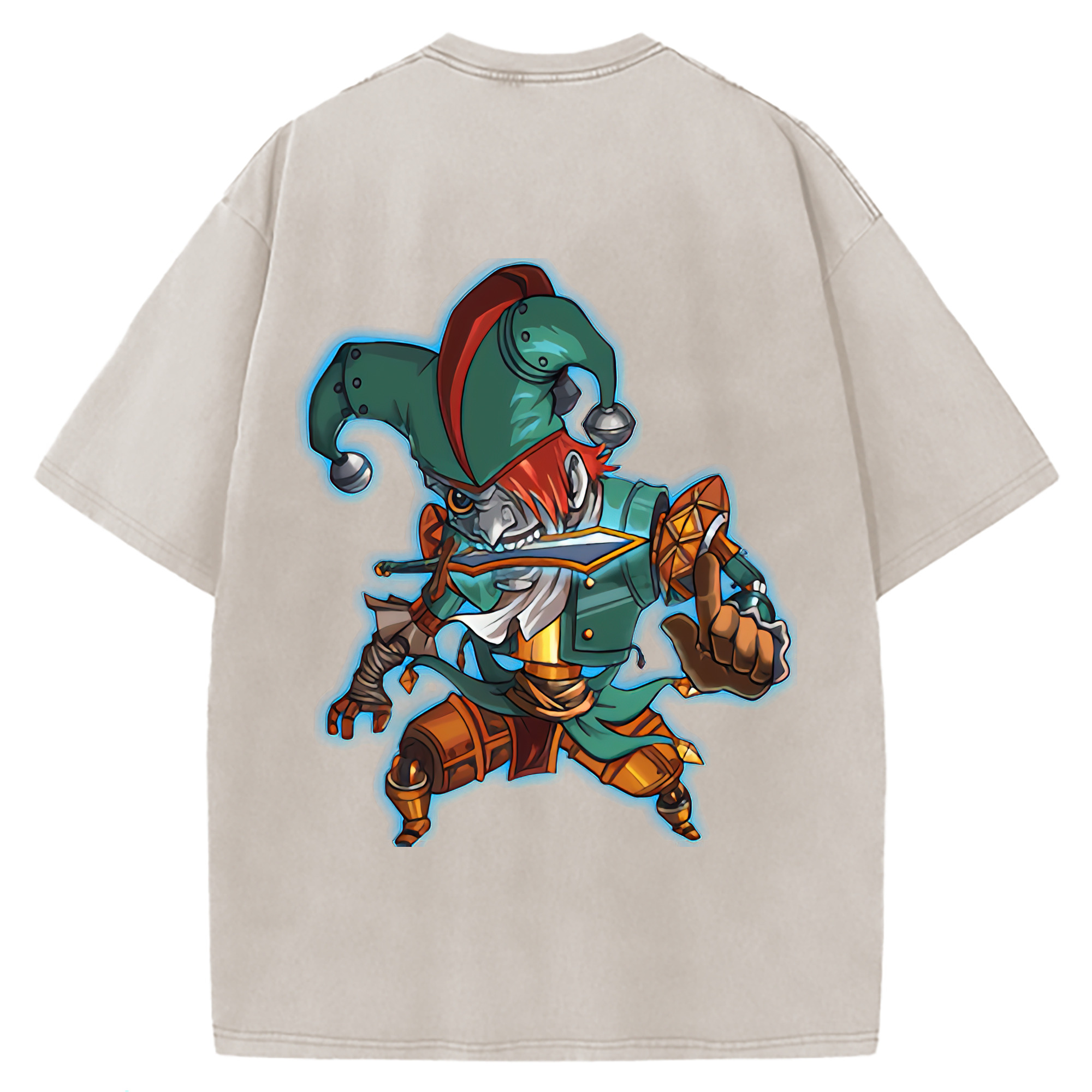 （画像用） リーグ・オブ・レジェンド League of Legends LOL 綿100% ヴィンテージ風 半袖Tシャツ（背面プリント）