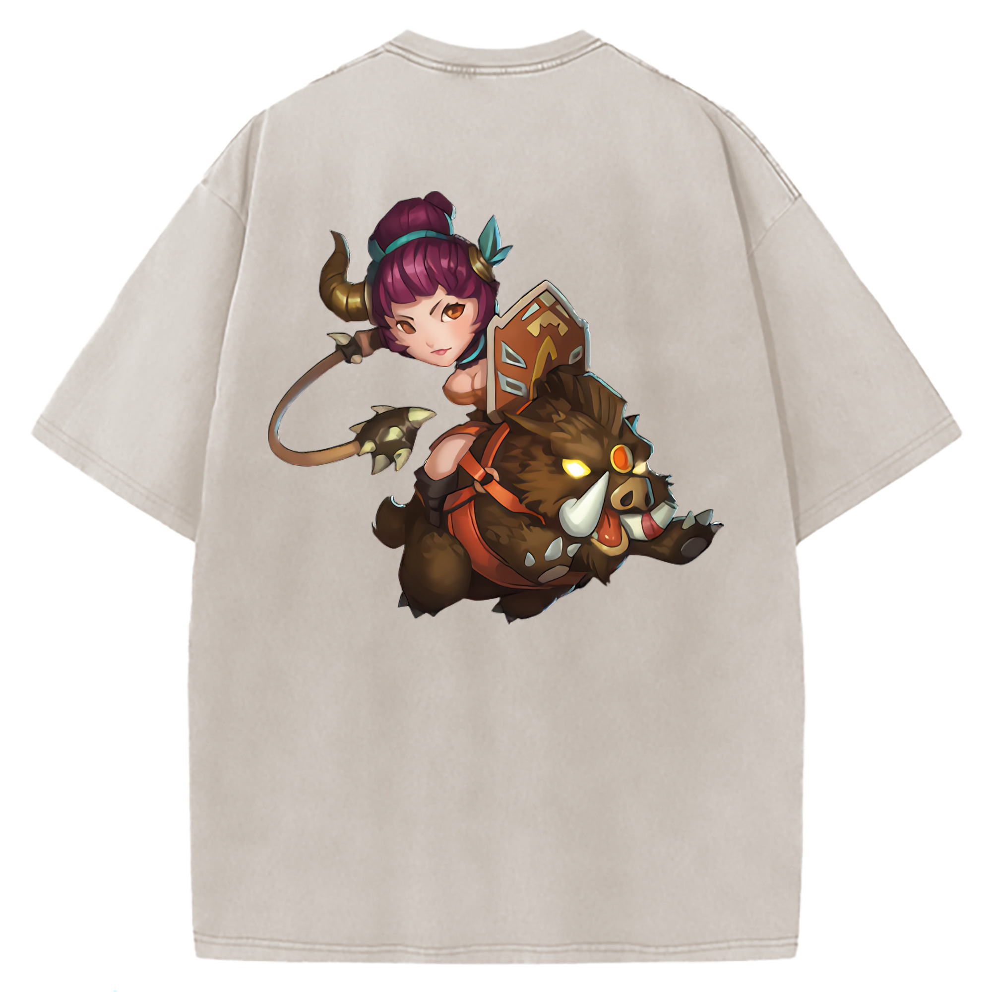 （画像用） リーグ・オブ・レジェンド League of Legends LOL 綿100% ヴィンテージ風 半袖Tシャツ（背面プリント）