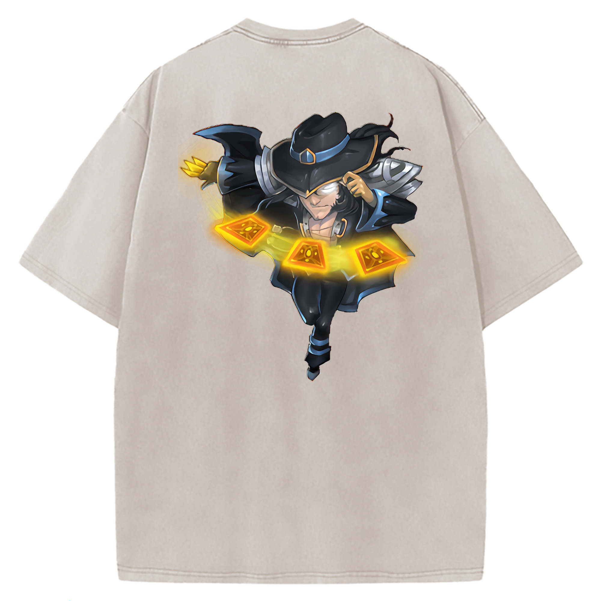 （画像用） リーグ・オブ・レジェンド League of Legends LOL 綿100% ヴィンテージ風 半袖Tシャツ（背面プリント）