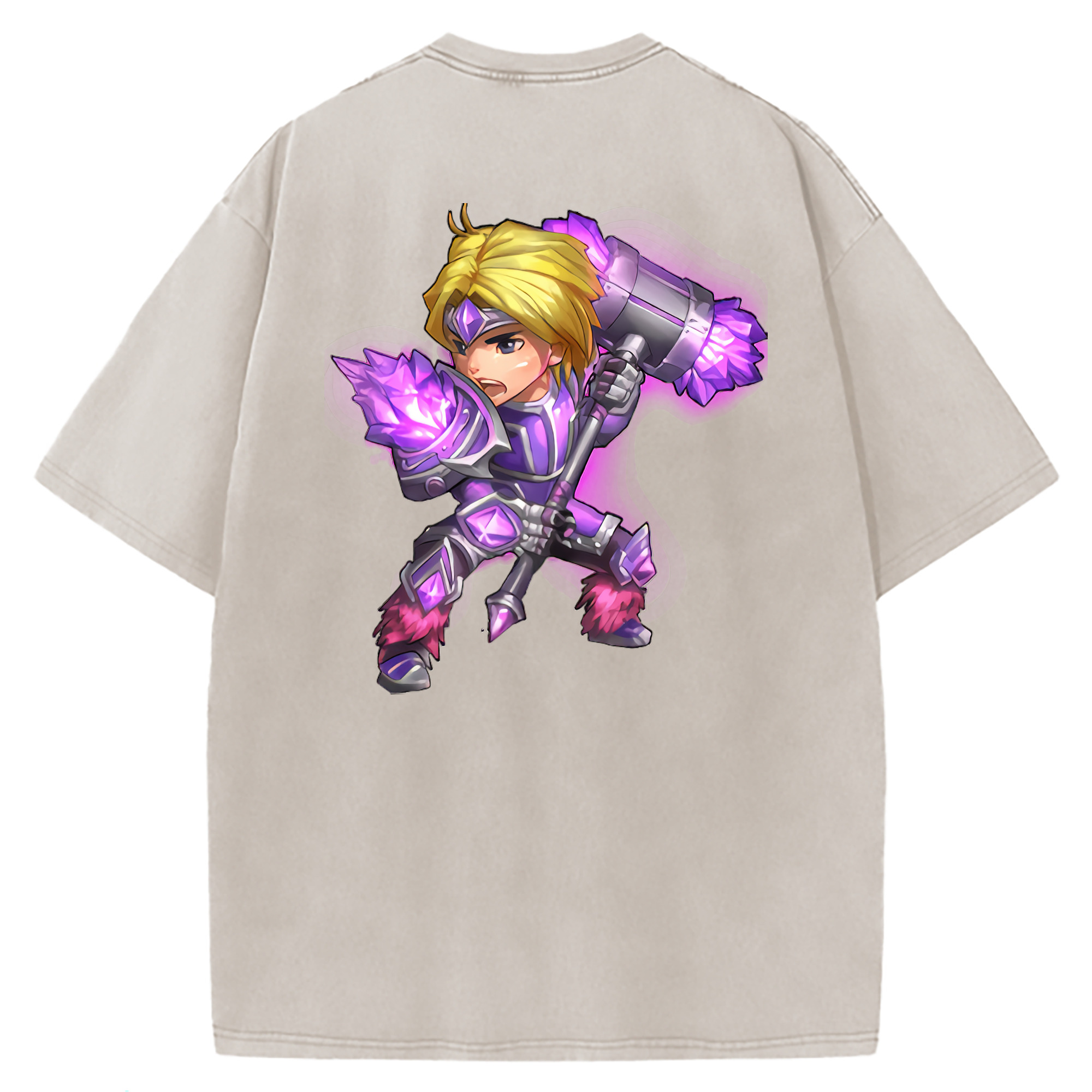 （画像用） リーグ・オブ・レジェンド League of Legends LOL 綿100% ヴィンテージ風 半袖Tシャツ（背面プリント）