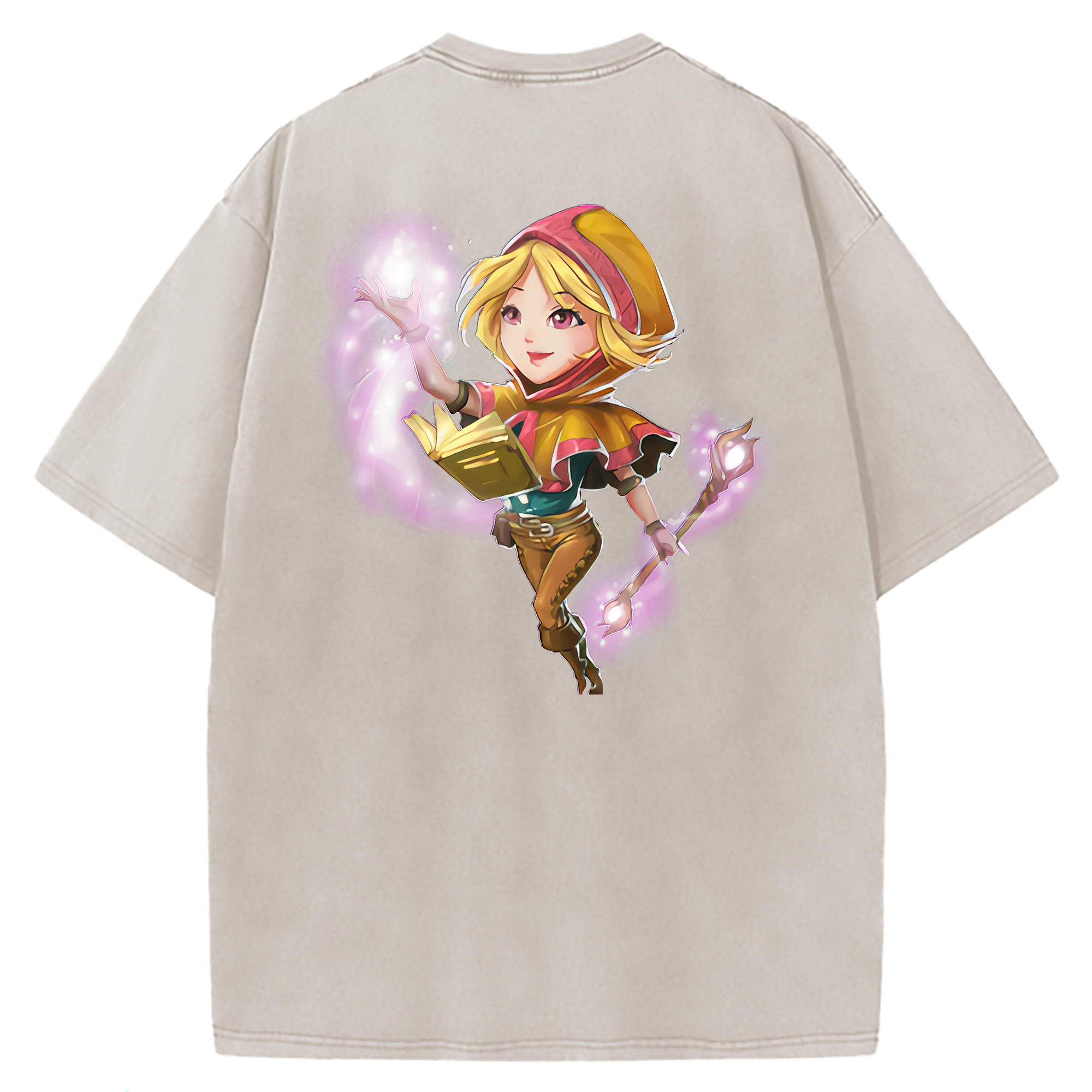 （画像用） リーグ・オブ・レジェンド League of Legends LOL 綿100% ヴィンテージ風 半袖Tシャツ（背面プリント）