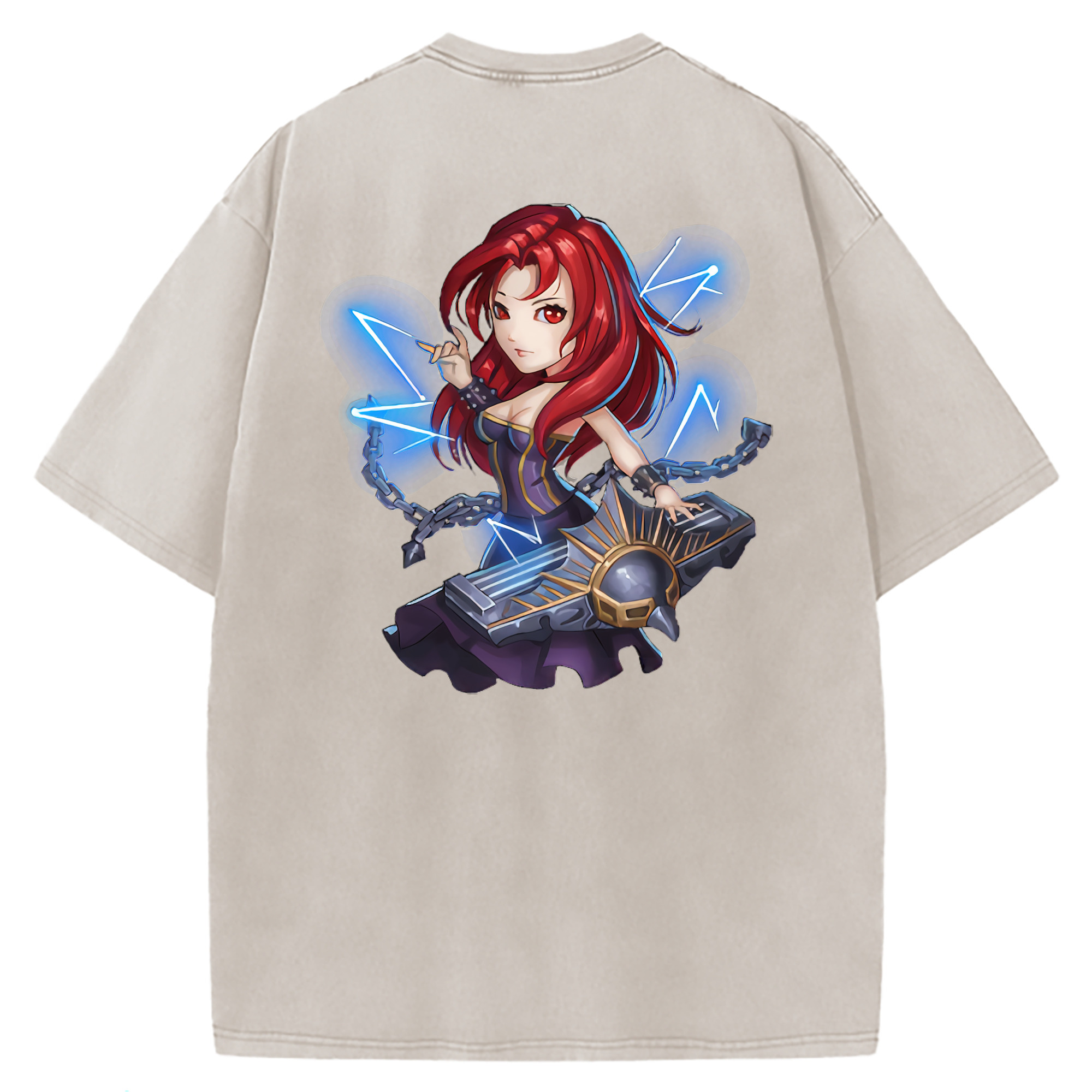 （画像用） リーグ・オブ・レジェンド League of Legends LOL 綿100% ヴィンテージ風 半袖Tシャツ（背面プリント）