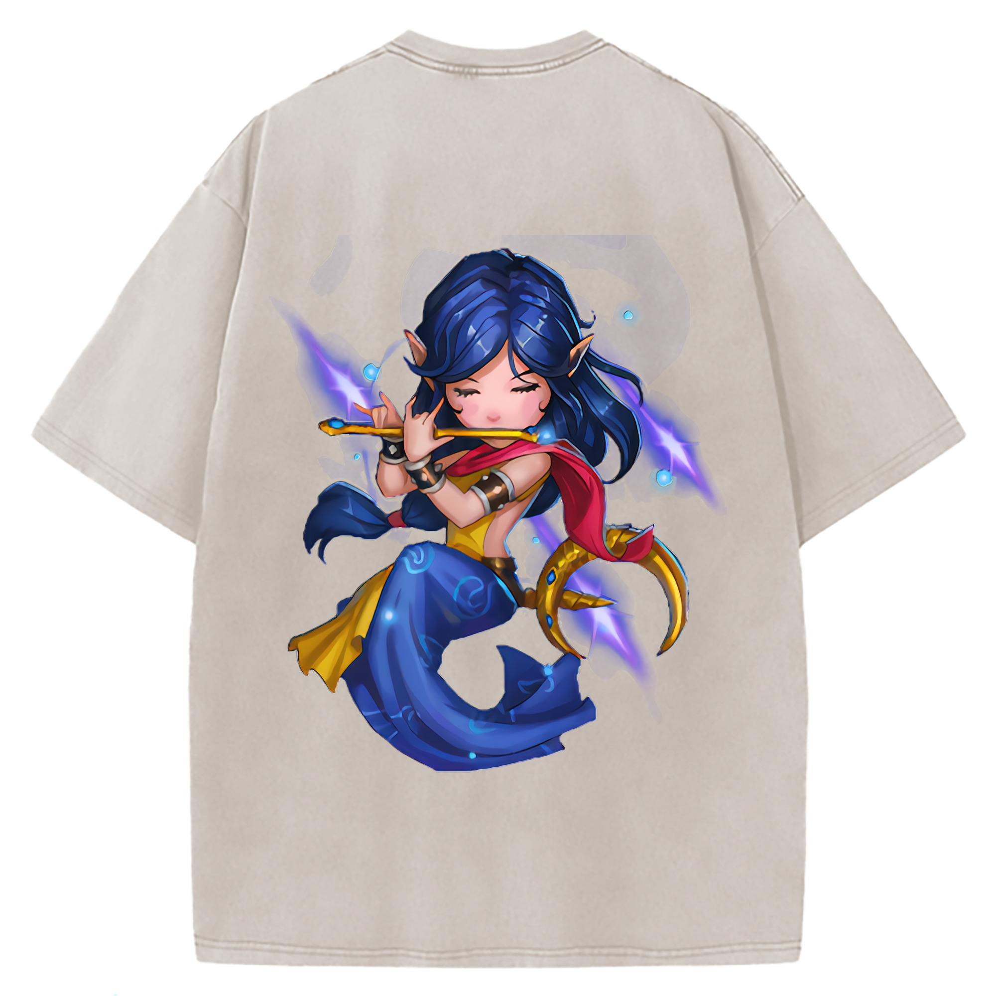 （画像用） リーグ・オブ・レジェンド League of Legends LOL 綿100% ヴィンテージ風 半袖Tシャツ（背面プリント）