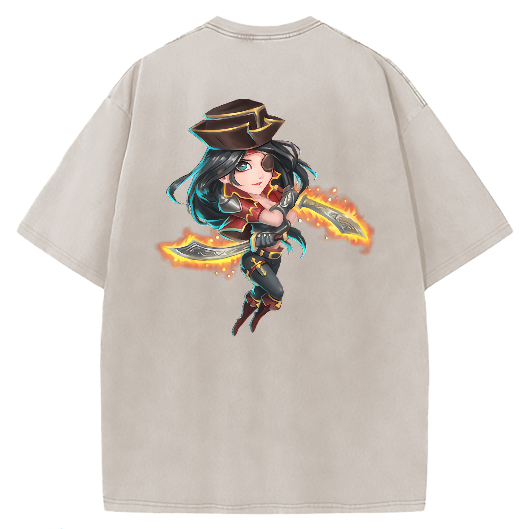 （画像用） リーグ・オブ・レジェンド League of Legends LOL 綿100% ヴィンテージ風 半袖Tシャツ（背面プリント）