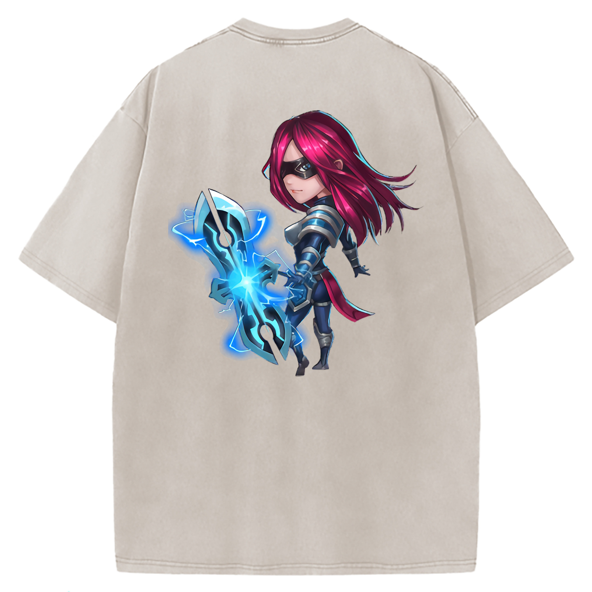 （画像用） リーグ・オブ・レジェンド League of Legends LOL 綿100% ヴィンテージ風 半袖Tシャツ（背面プリント）