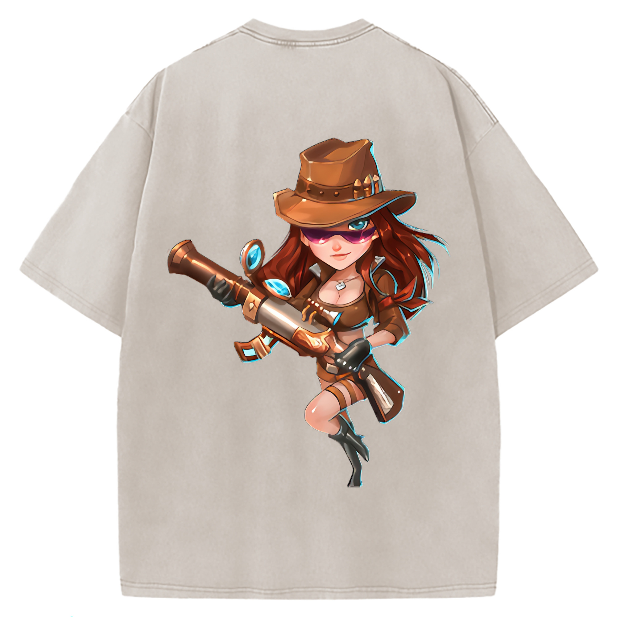 （画像用） リーグ・オブ・レジェンド League of Legends LOL 綿100% ヴィンテージ風 半袖Tシャツ（背面プリント）