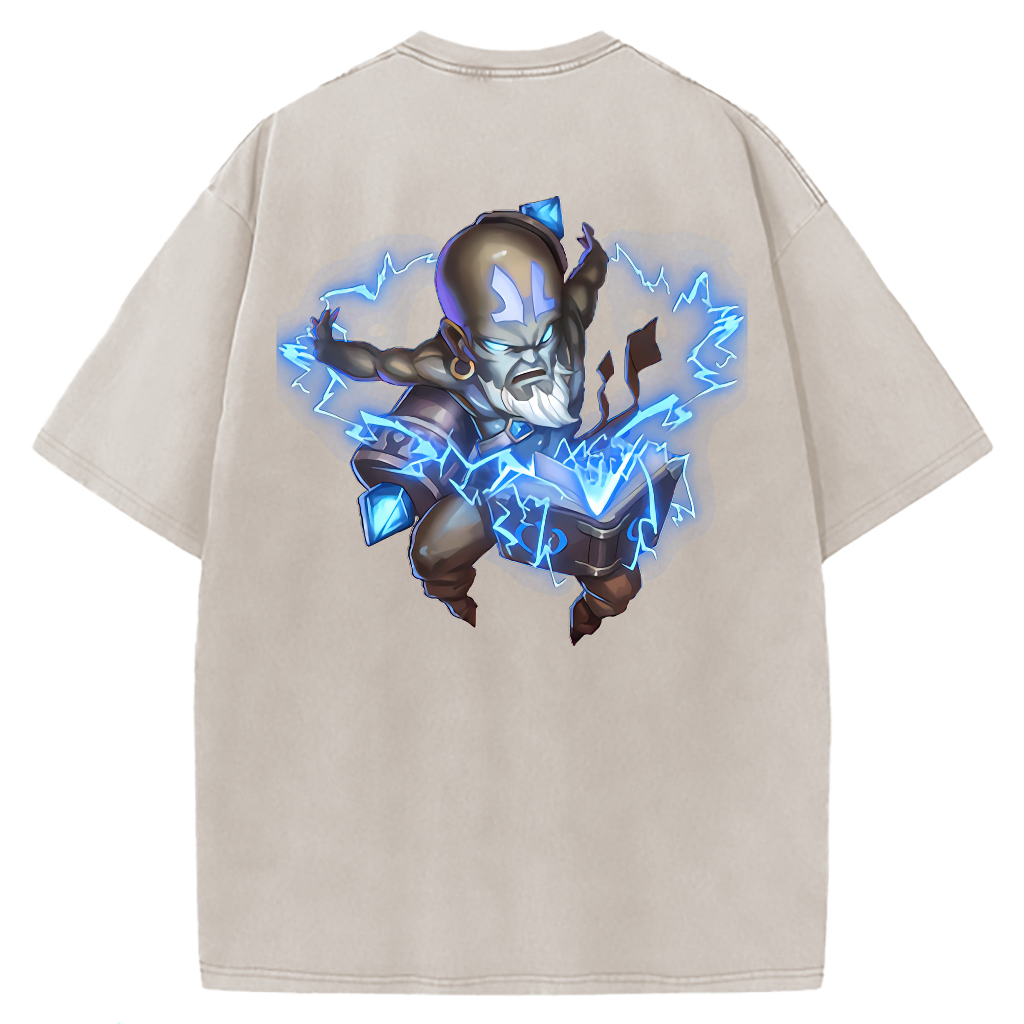 （画像用） リーグ・オブ・レジェンド League of Legends LOL 綿100% ヴィンテージ風 半袖Tシャツ（背面プリント）