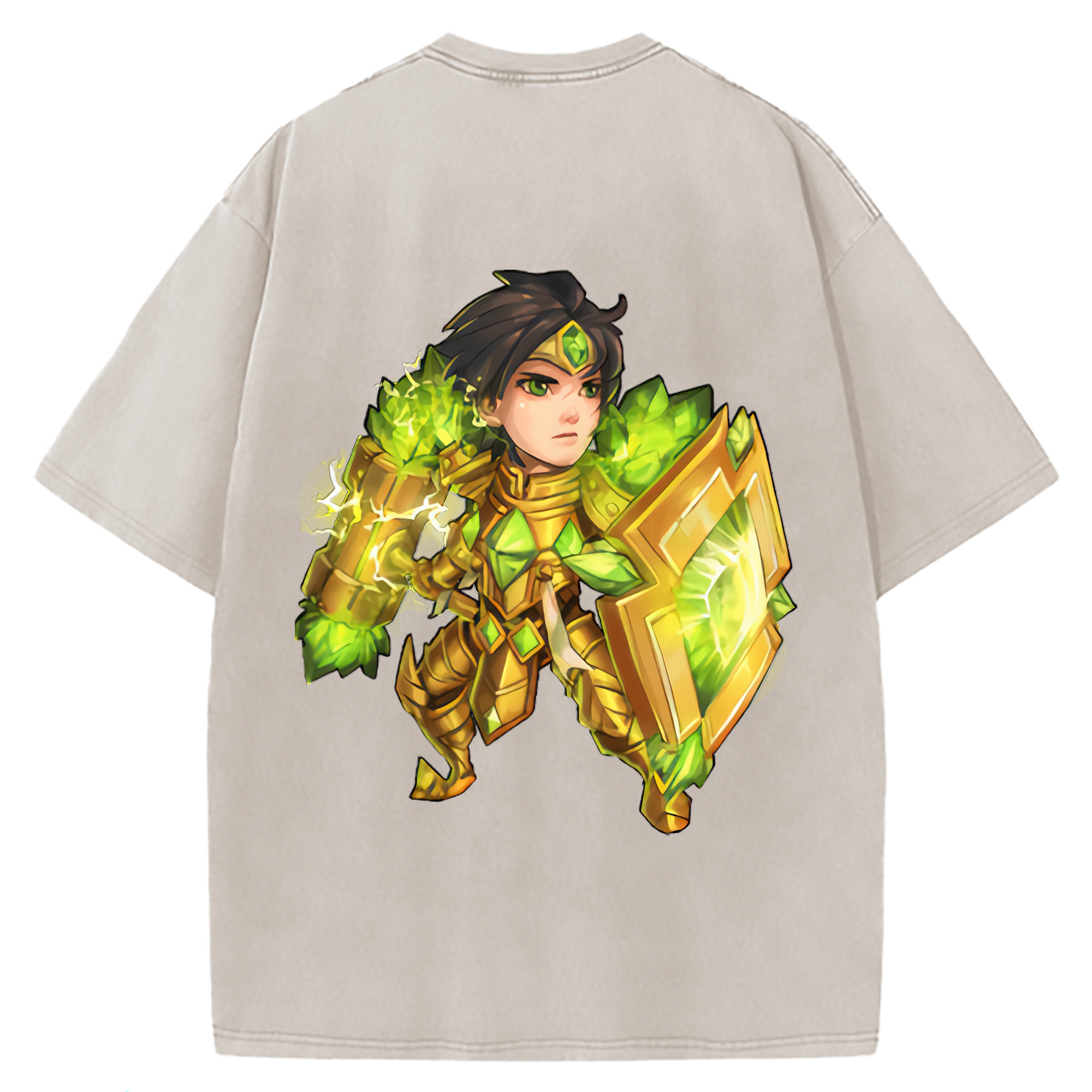 （画像用） リーグ・オブ・レジェンド League of Legends LOL 綿100% ヴィンテージ風 半袖Tシャツ（背面プリント）