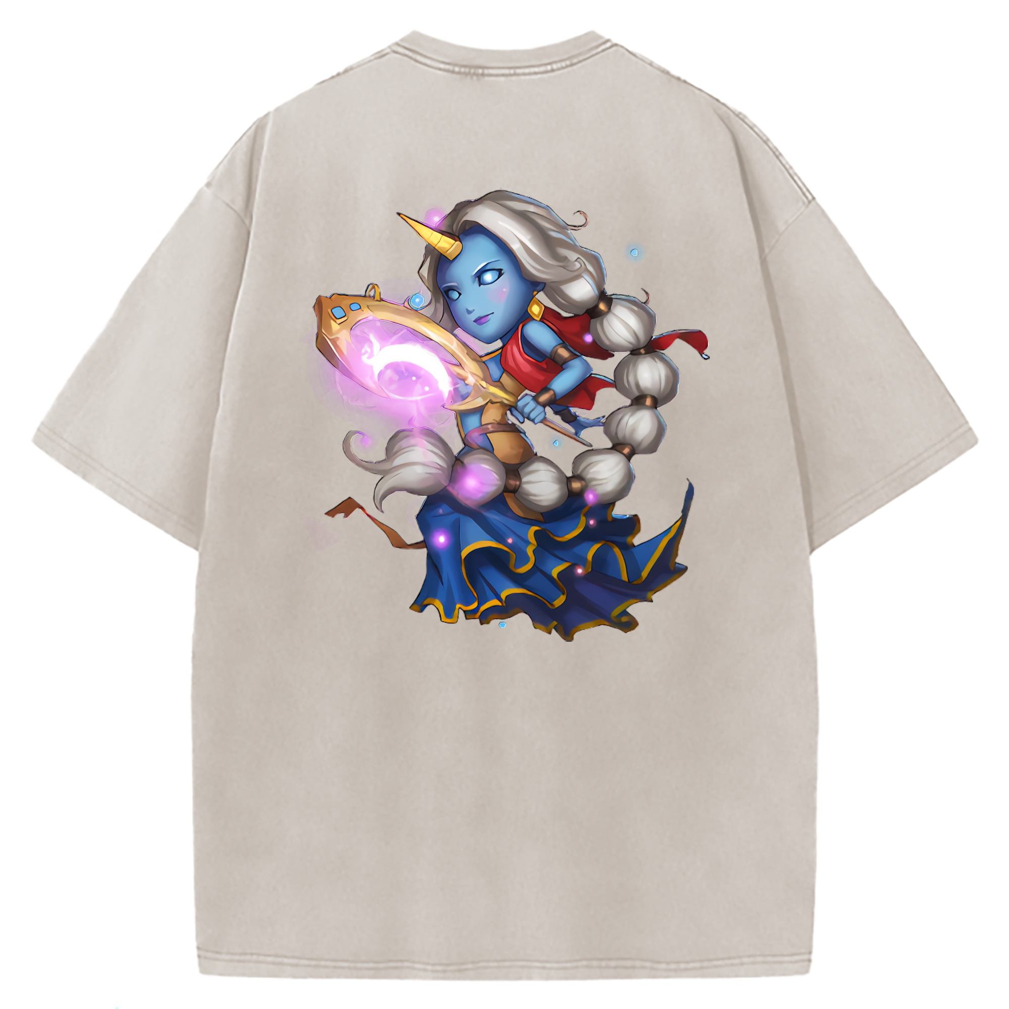 （画像用） リーグ・オブ・レジェンド League of Legends LOL 綿100% ヴィンテージ風 半袖Tシャツ（背面プリント）