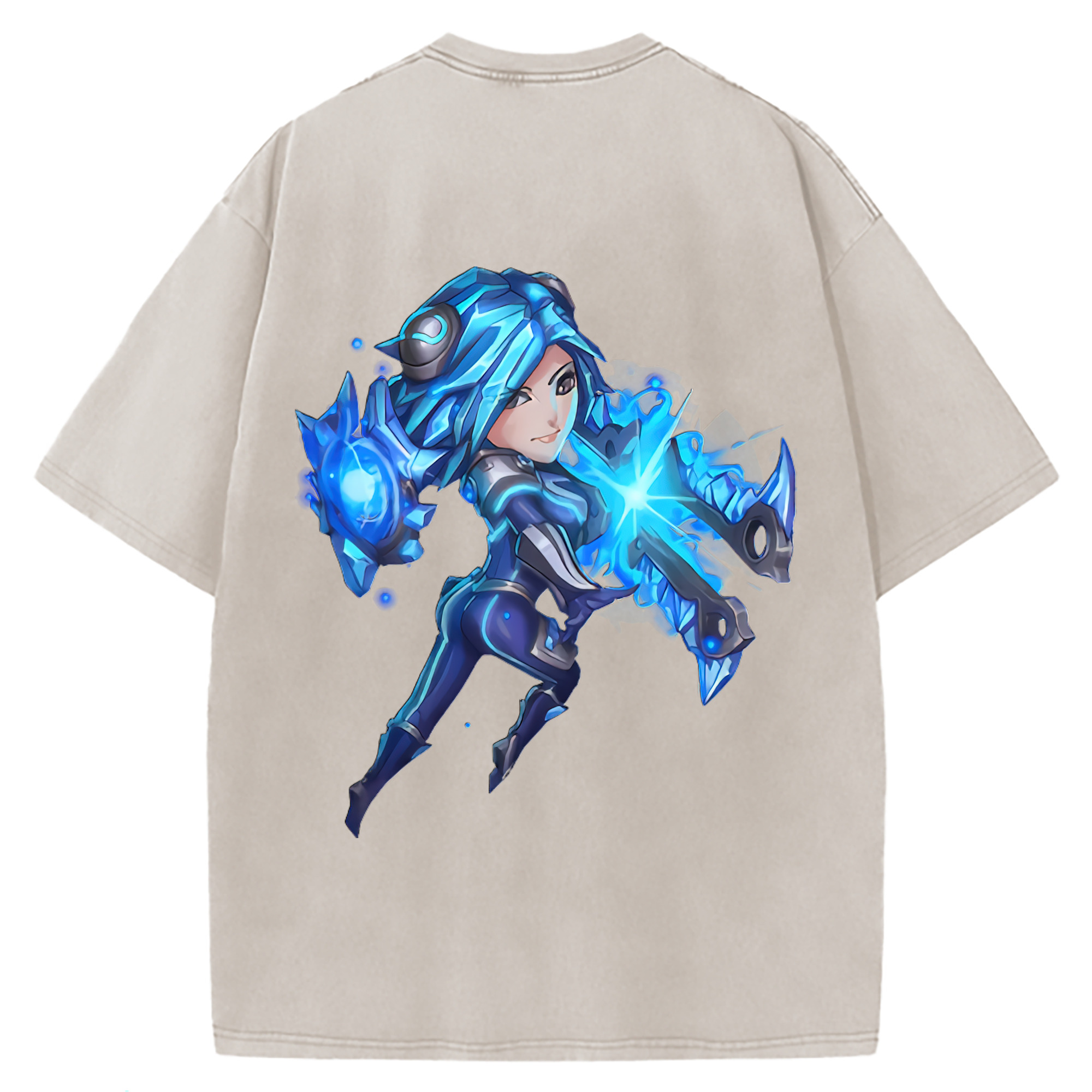 （画像用） リーグ・オブ・レジェンド League of Legends LOL 綿100% ヴィンテージ風 半袖Tシャツ（背面プリント）