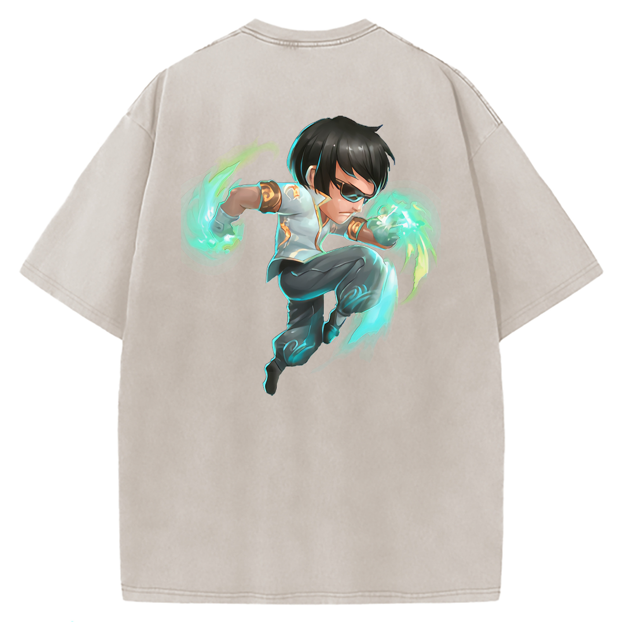 （画像用） リーグ・オブ・レジェンド League of Legends LOL 綿100% ヴィンテージ風 半袖Tシャツ（背面プリント）