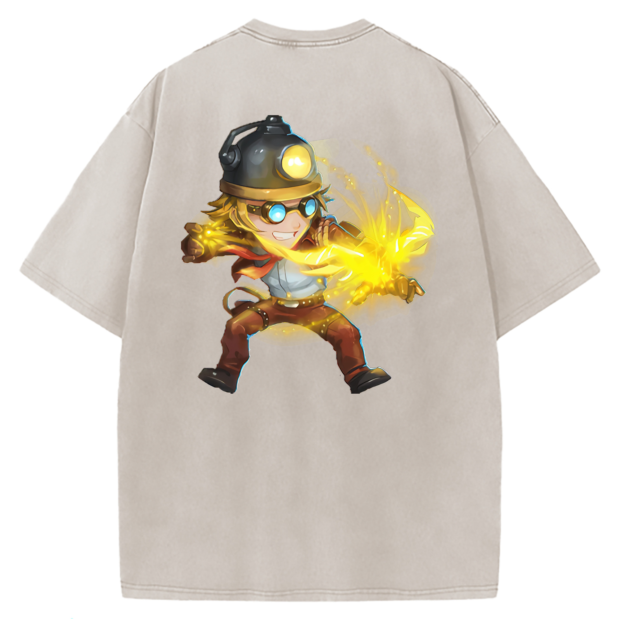 （画像用） リーグ・オブ・レジェンド League of Legends LOL 綿100% ヴィンテージ風 半袖Tシャツ（背面プリント）
