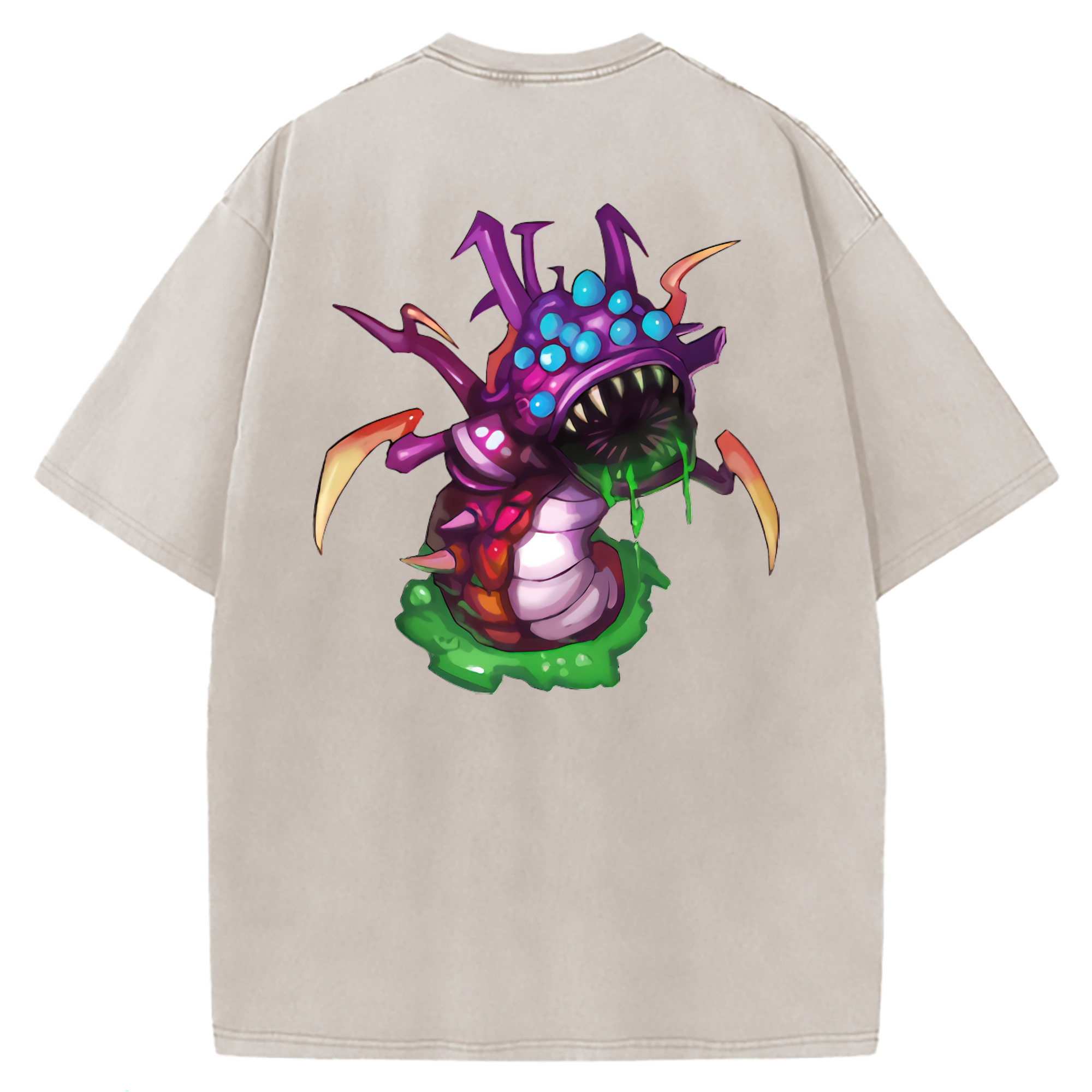 （画像用） リーグ・オブ・レジェンド League of Legends LOL 綿100% ヴィンテージ風 半袖Tシャツ（背面プリント）