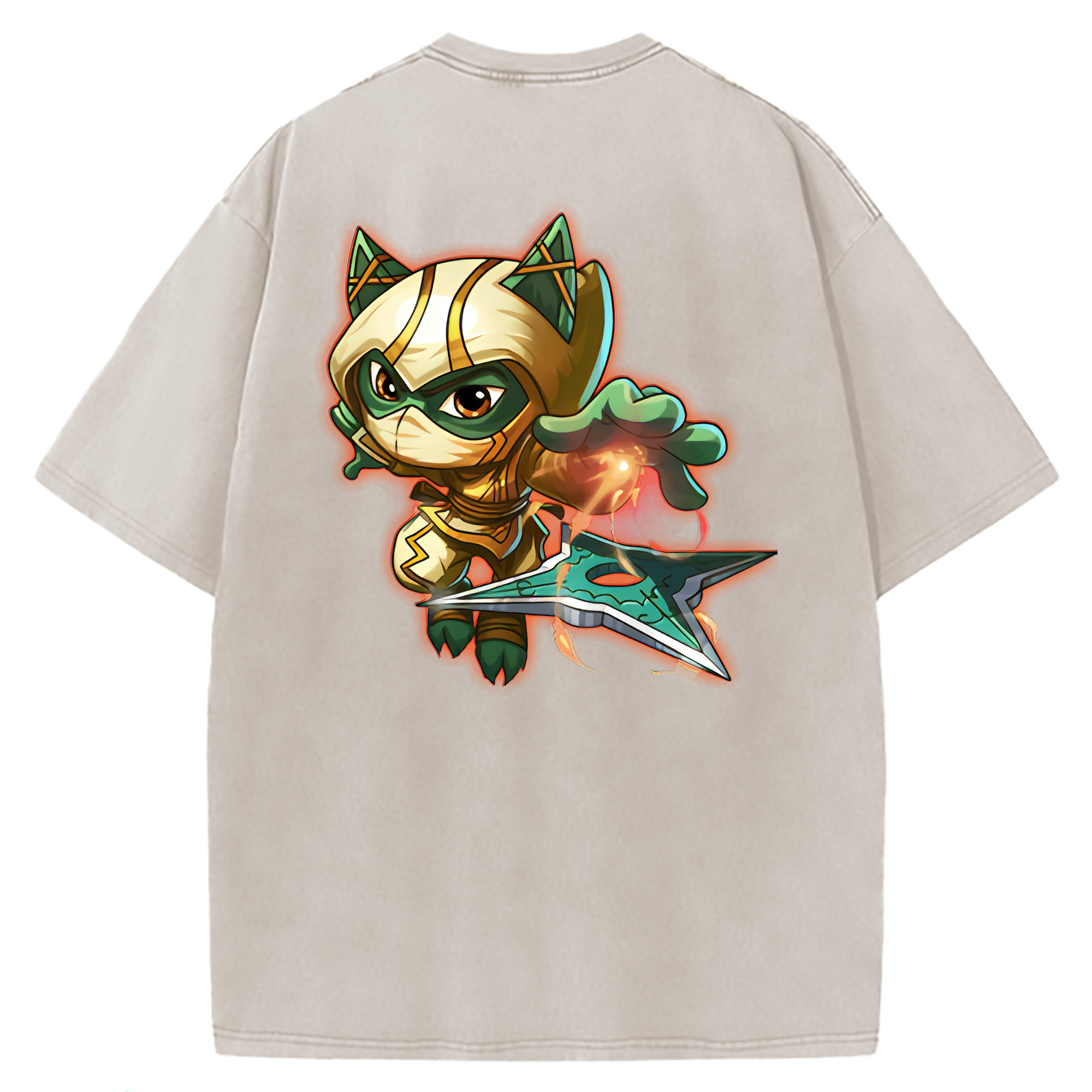 （画像用） リーグ・オブ・レジェンド League of Legends LOL 綿100% ヴィンテージ風 半袖Tシャツ（背面プリント）