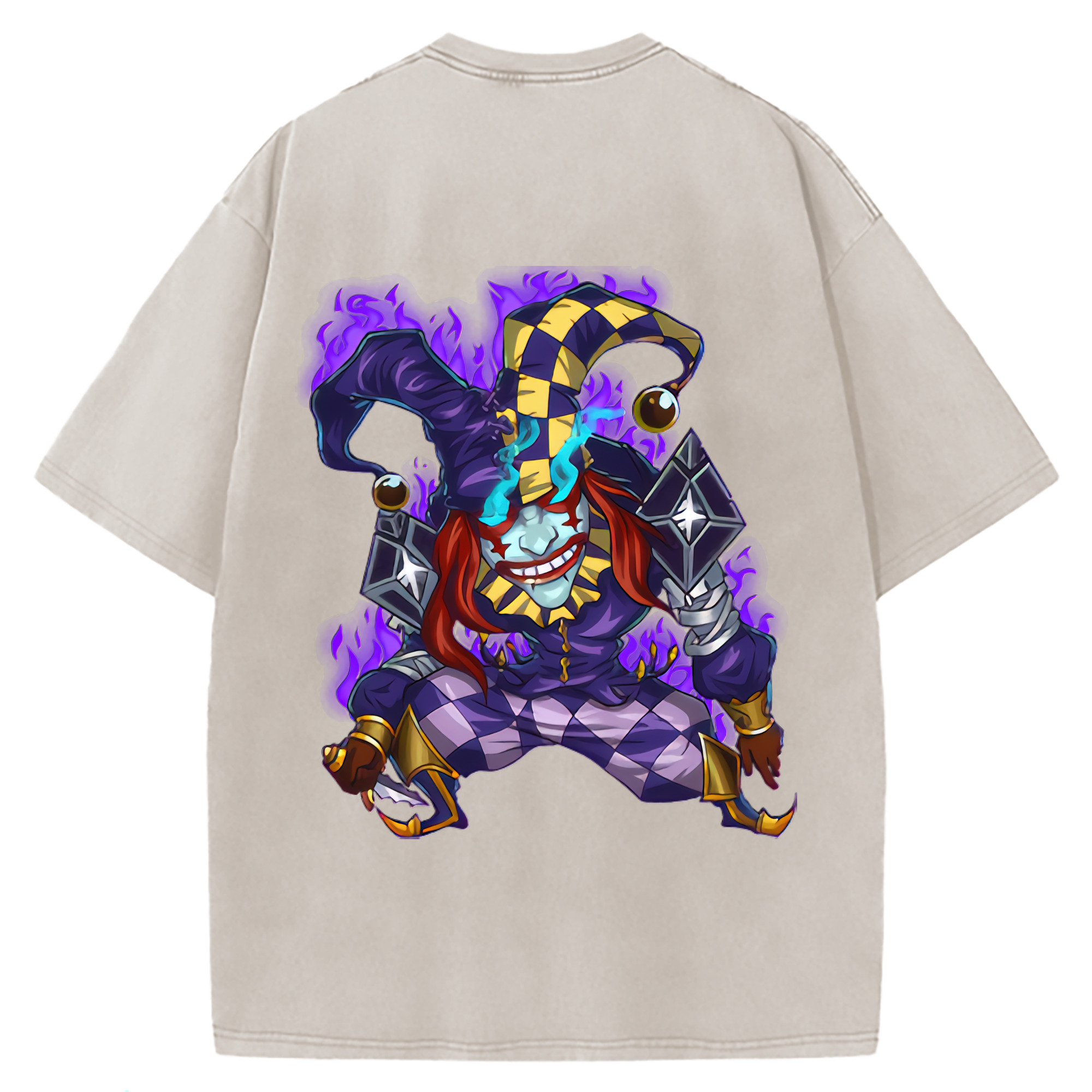 （画像用） リーグ・オブ・レジェンド League of Legends LOL 綿100% ヴィンテージ風 半袖Tシャツ（背面プリント）