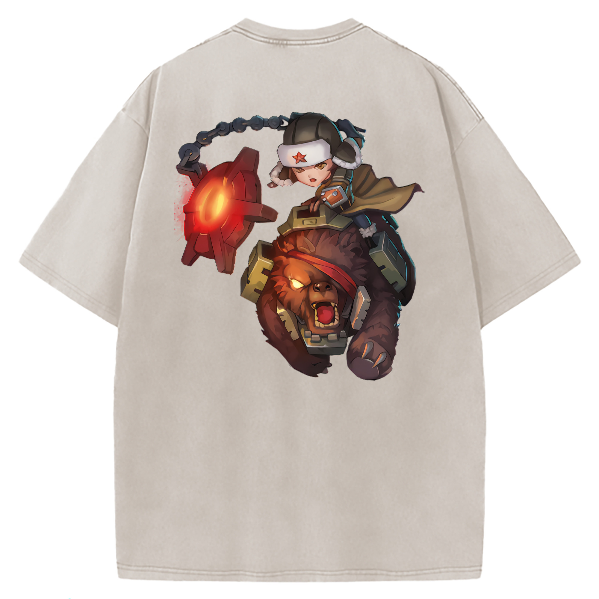 （画像用） リーグ・オブ・レジェンド League of Legends LOL 綿100% ヴィンテージ風 半袖Tシャツ（背面プリント）
