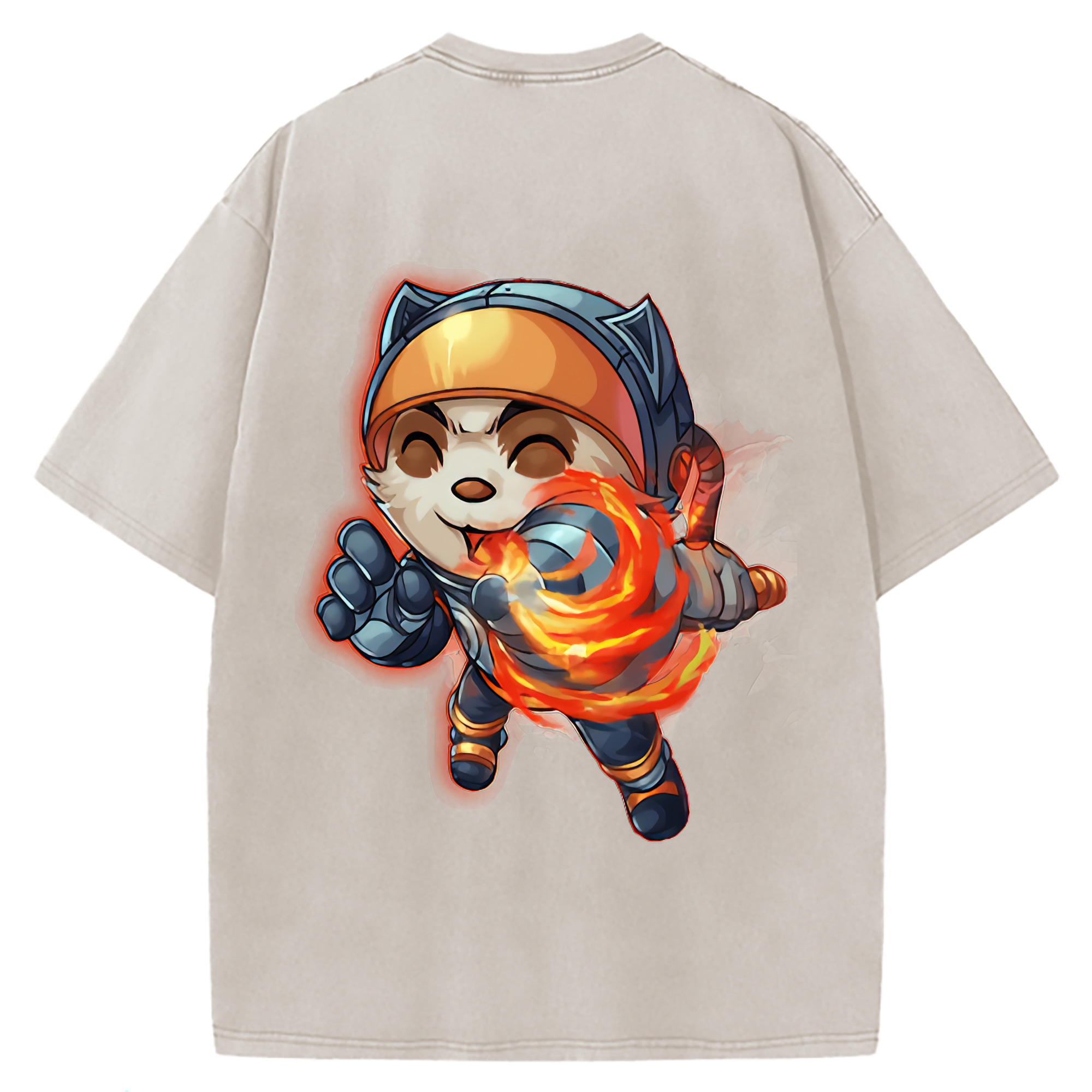 （画像用） リーグ・オブ・レジェンド League of Legends LOL 綿100% ヴィンテージ風 半袖Tシャツ（背面プリント）