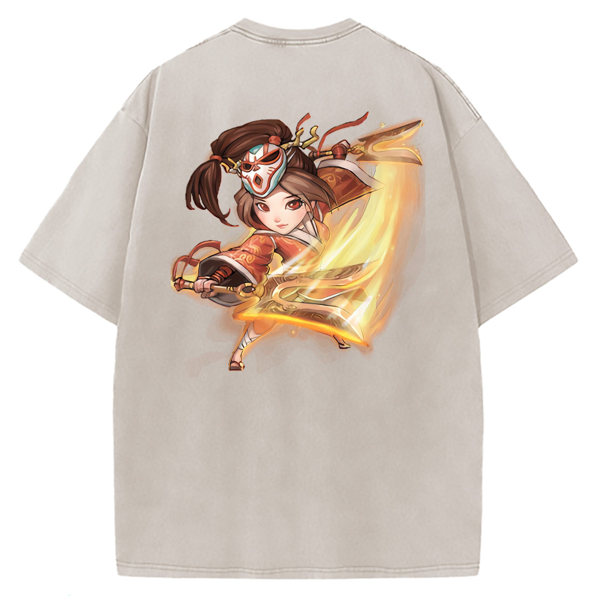 （画像用） リーグ・オブ・レジェンド League of Legends LOL 綿100% ヴィンテージ風 半袖Tシャツ（背面プリント）