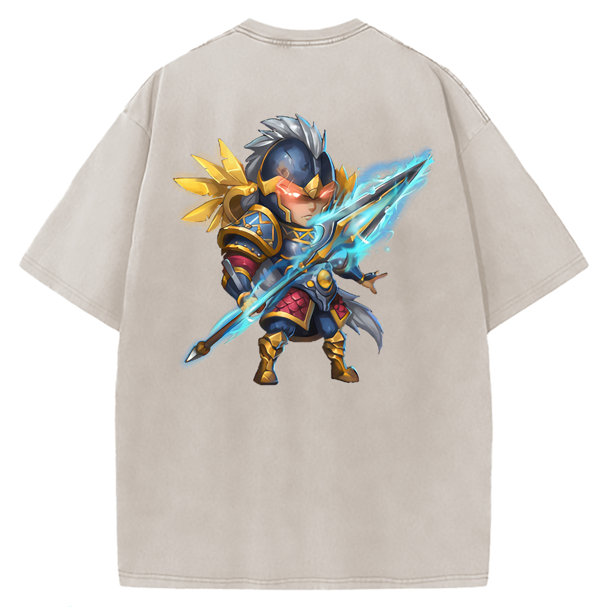 （画像用） リーグ・オブ・レジェンド League of Legends LOL 綿100% ヴィンテージ風 半袖Tシャツ（背面プリント）
